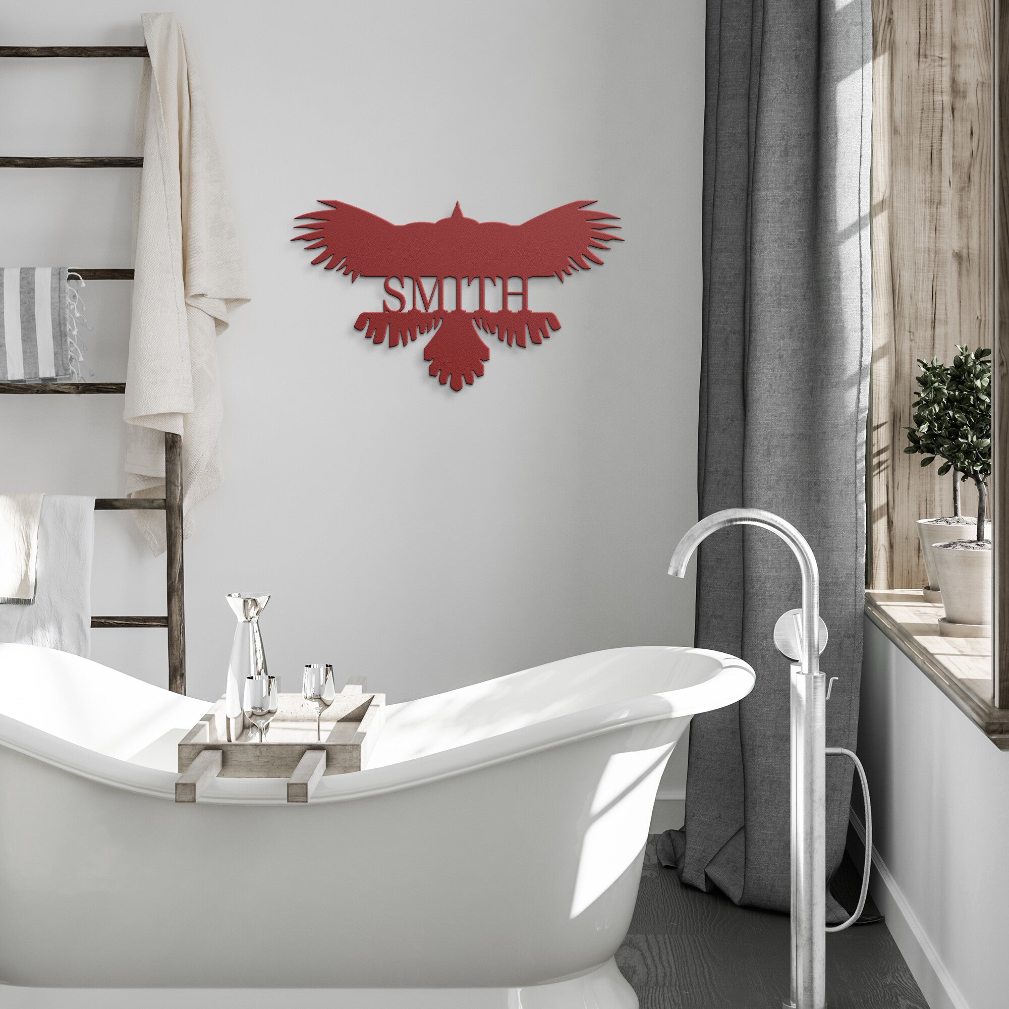 Personalized Split Eagle Sign - Cool Metal Signs