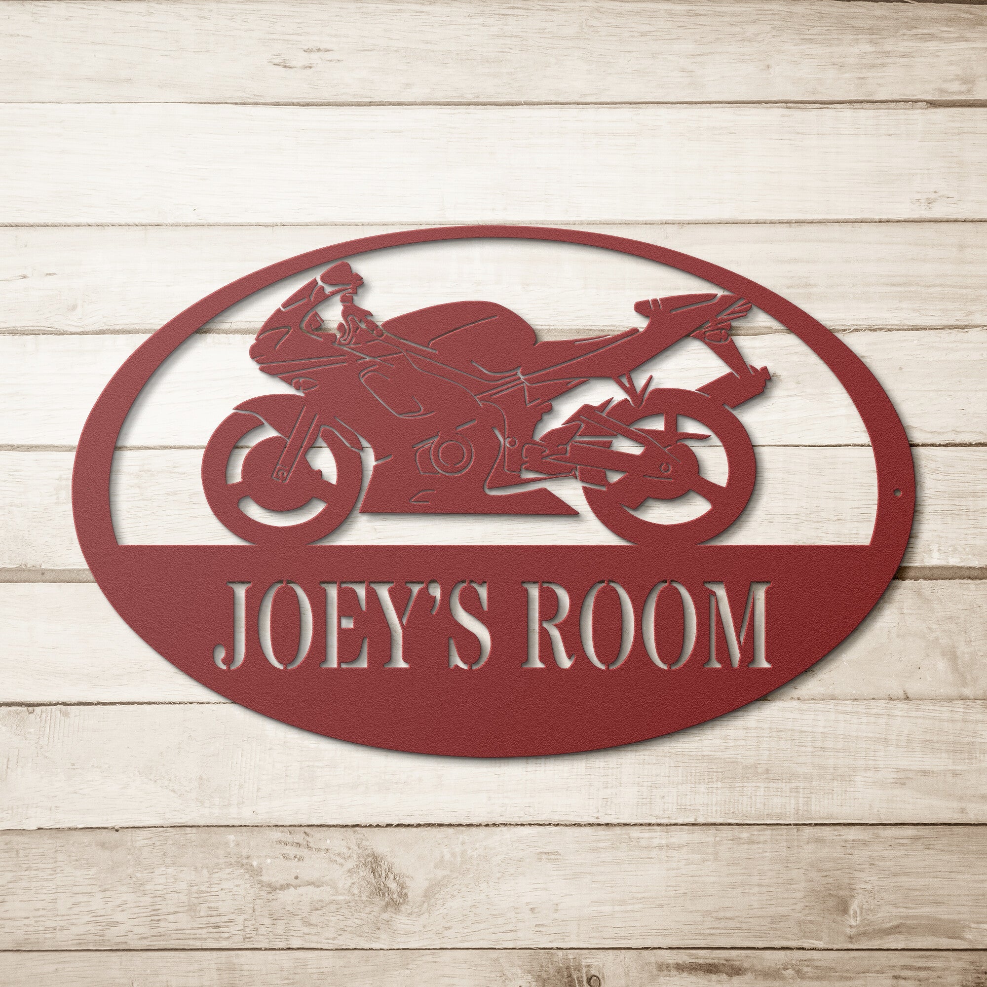 Personalized Sport Bike Sign - Cool Metal Signs