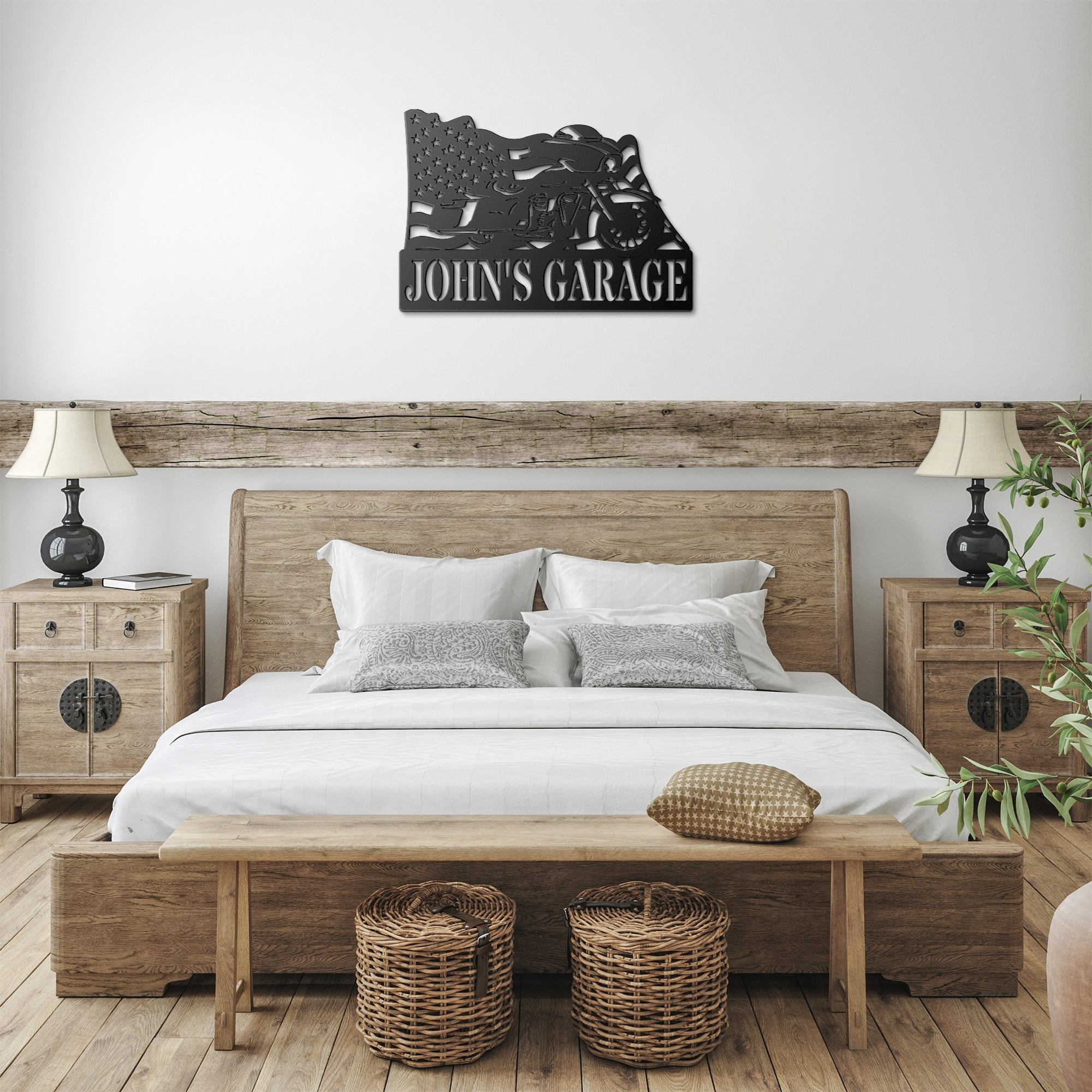 Personalized Street Glide Flag Sign - Cool Metal Signs