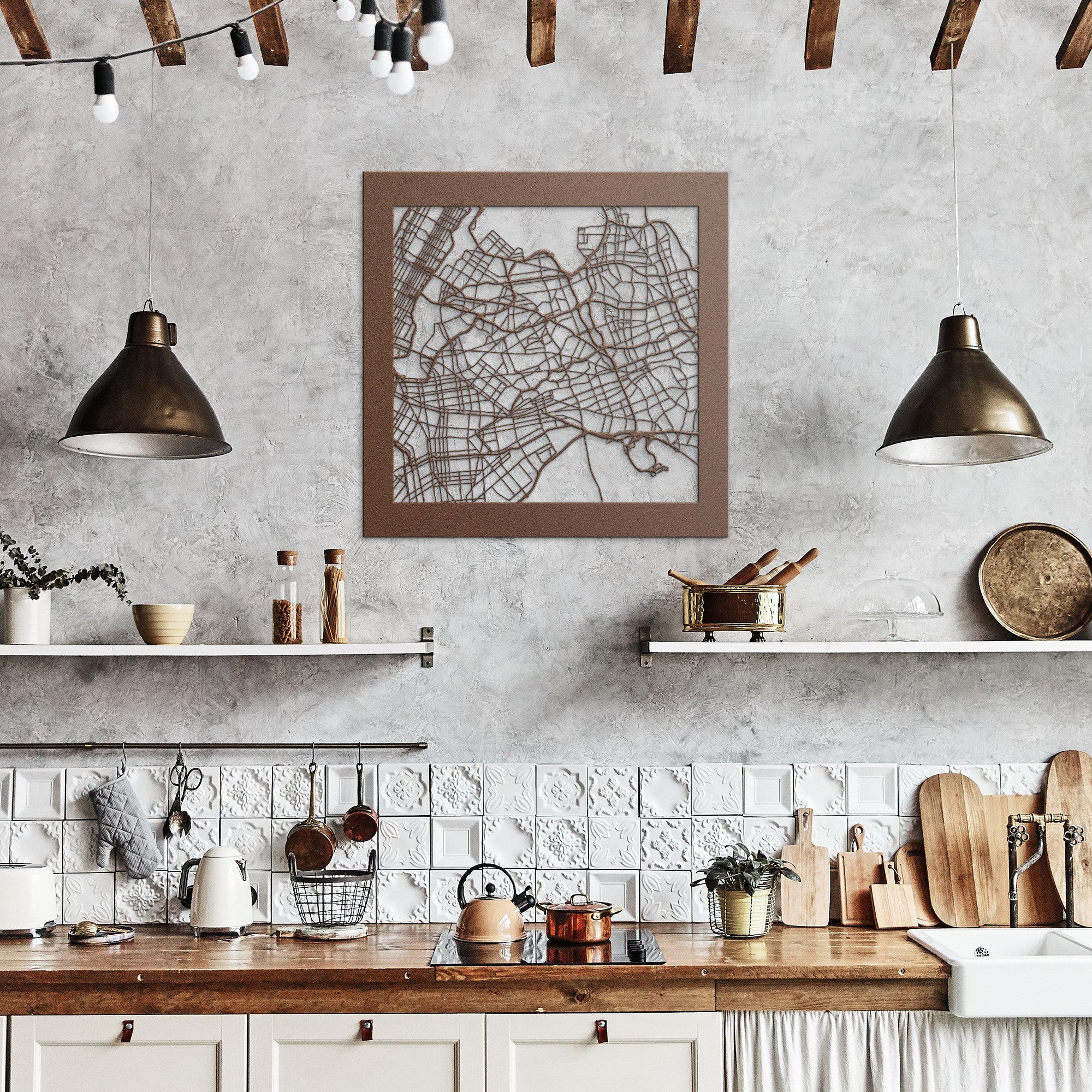 Personalized Street Map Sign - Cool Metal Signs