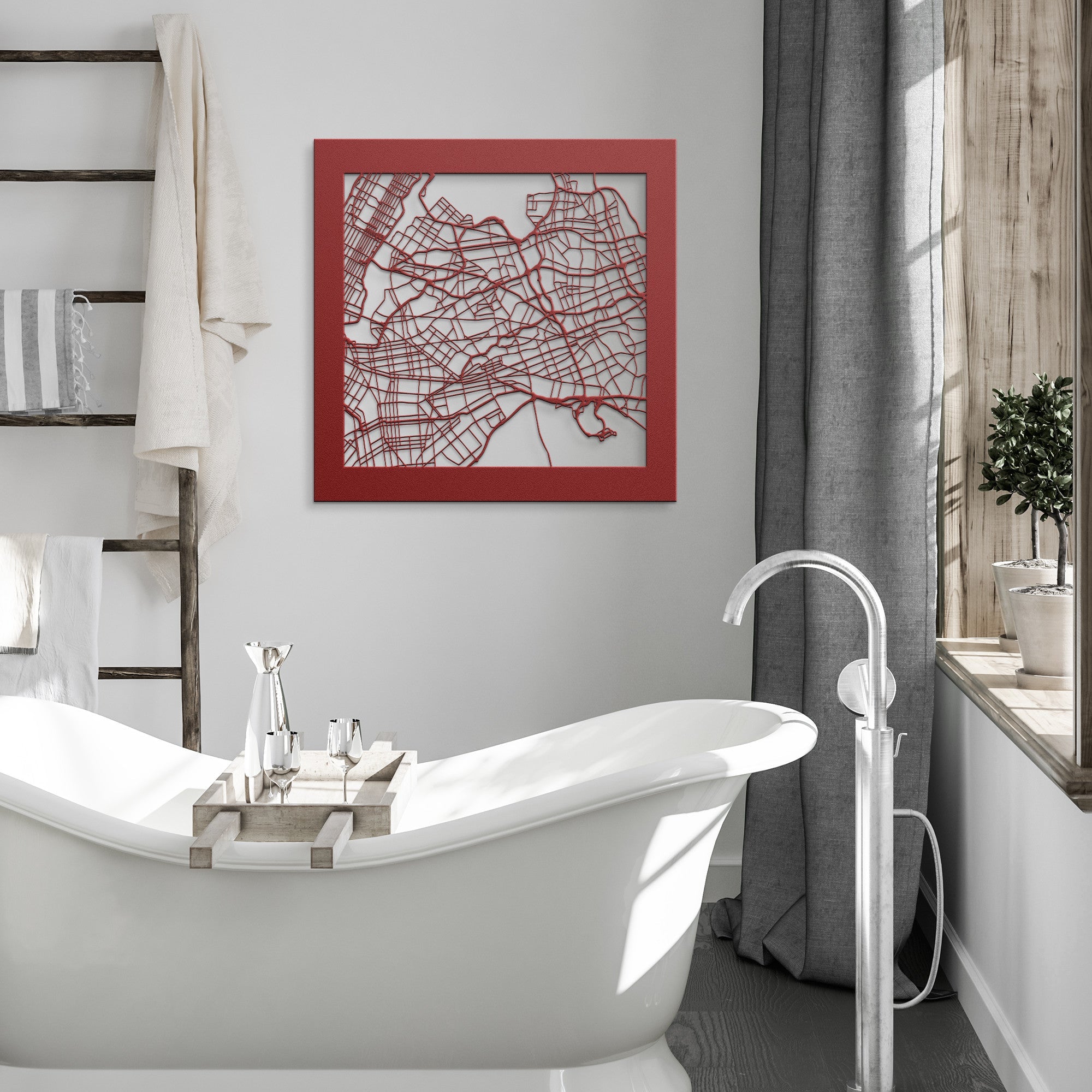 Personalized Street Map Sign - Cool Metal Signs