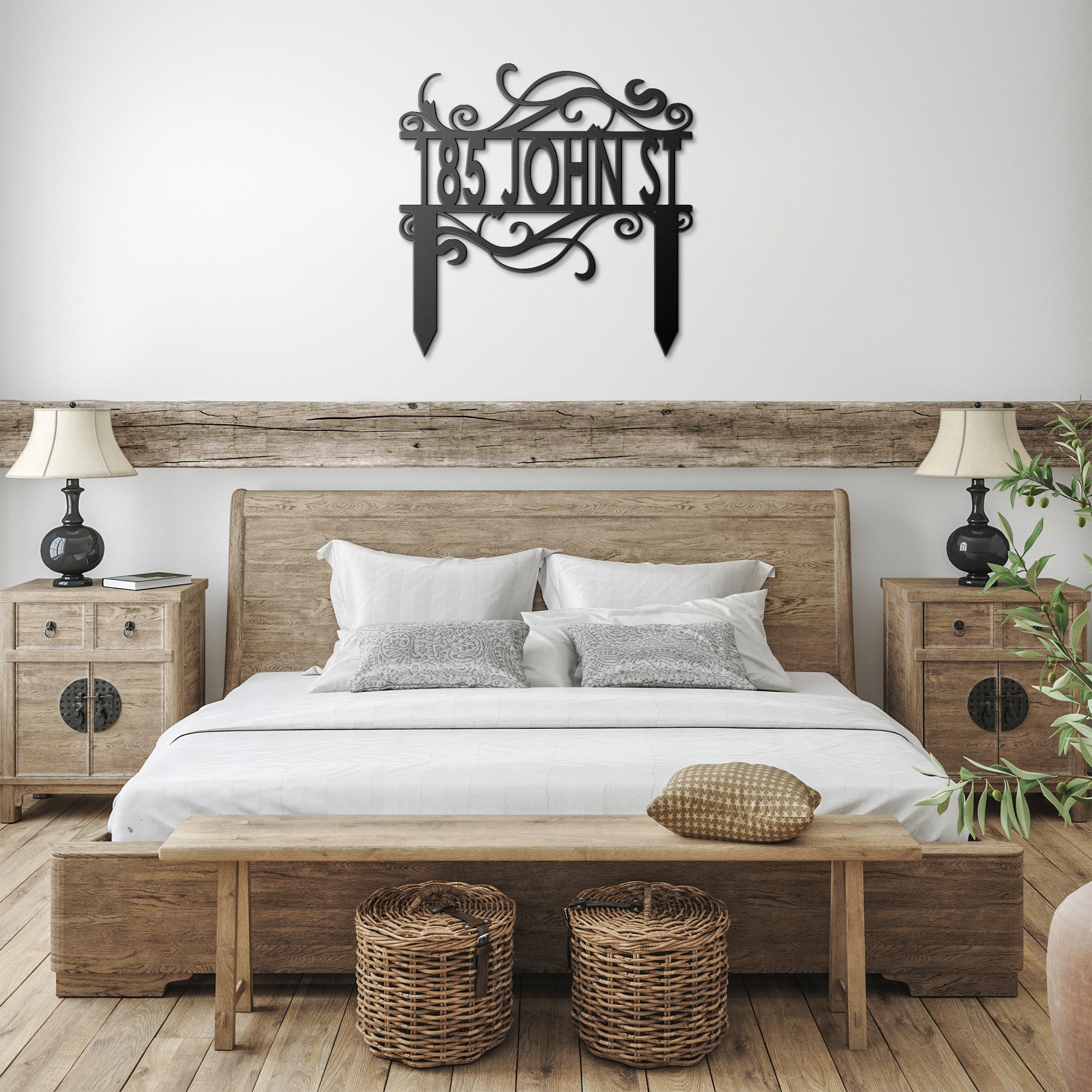 Personalized Swirl Address Stake - Cool Metal Signs