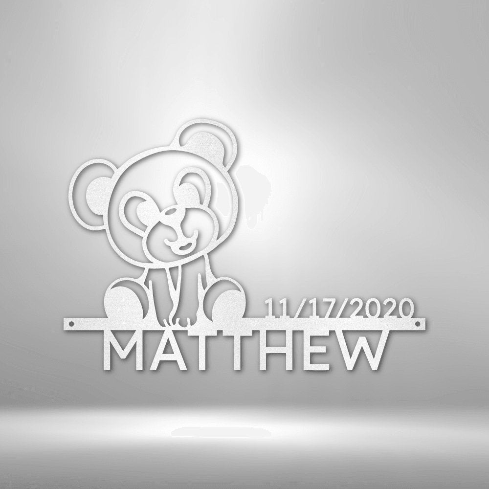 Personalized Teddy Monogram - Made in the USA - Cool Metal Signs