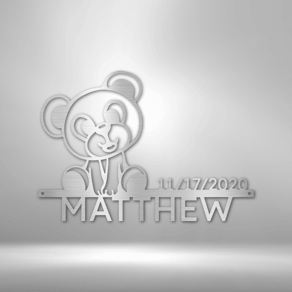 Personalized Teddy Monogram - Made in the USA - Cool Metal Signs