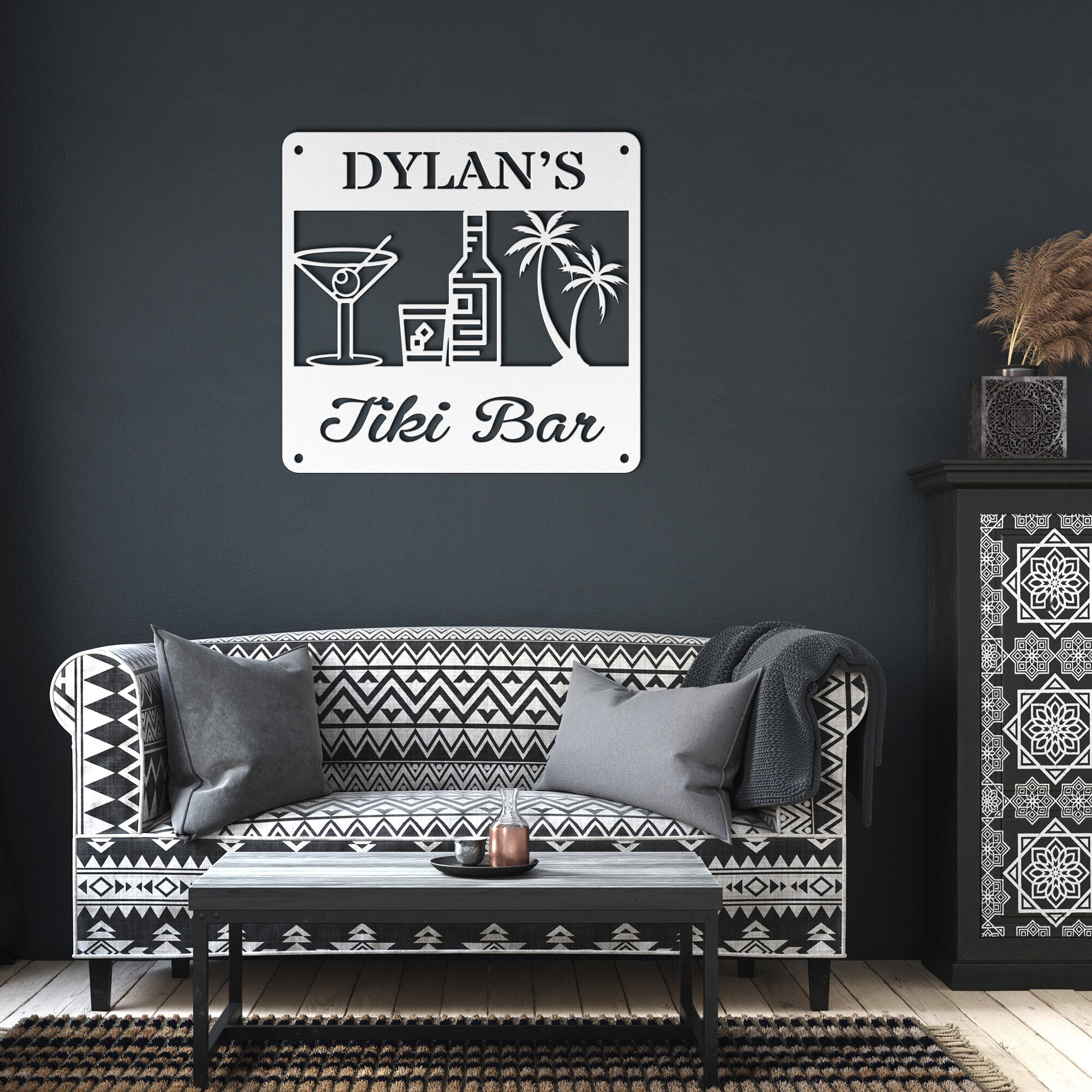 Personalized Tiki Bar Sign - Cool Metal Signs