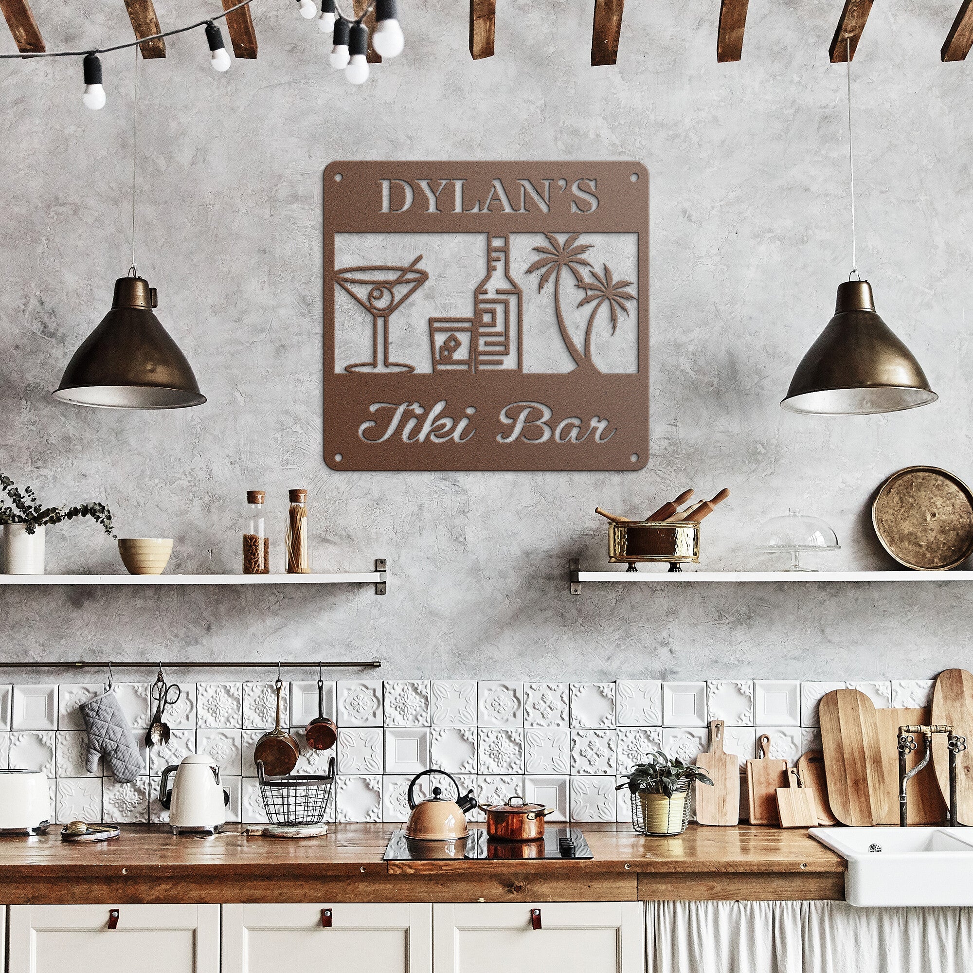 Personalized Tiki Bar Sign - Cool Metal Signs