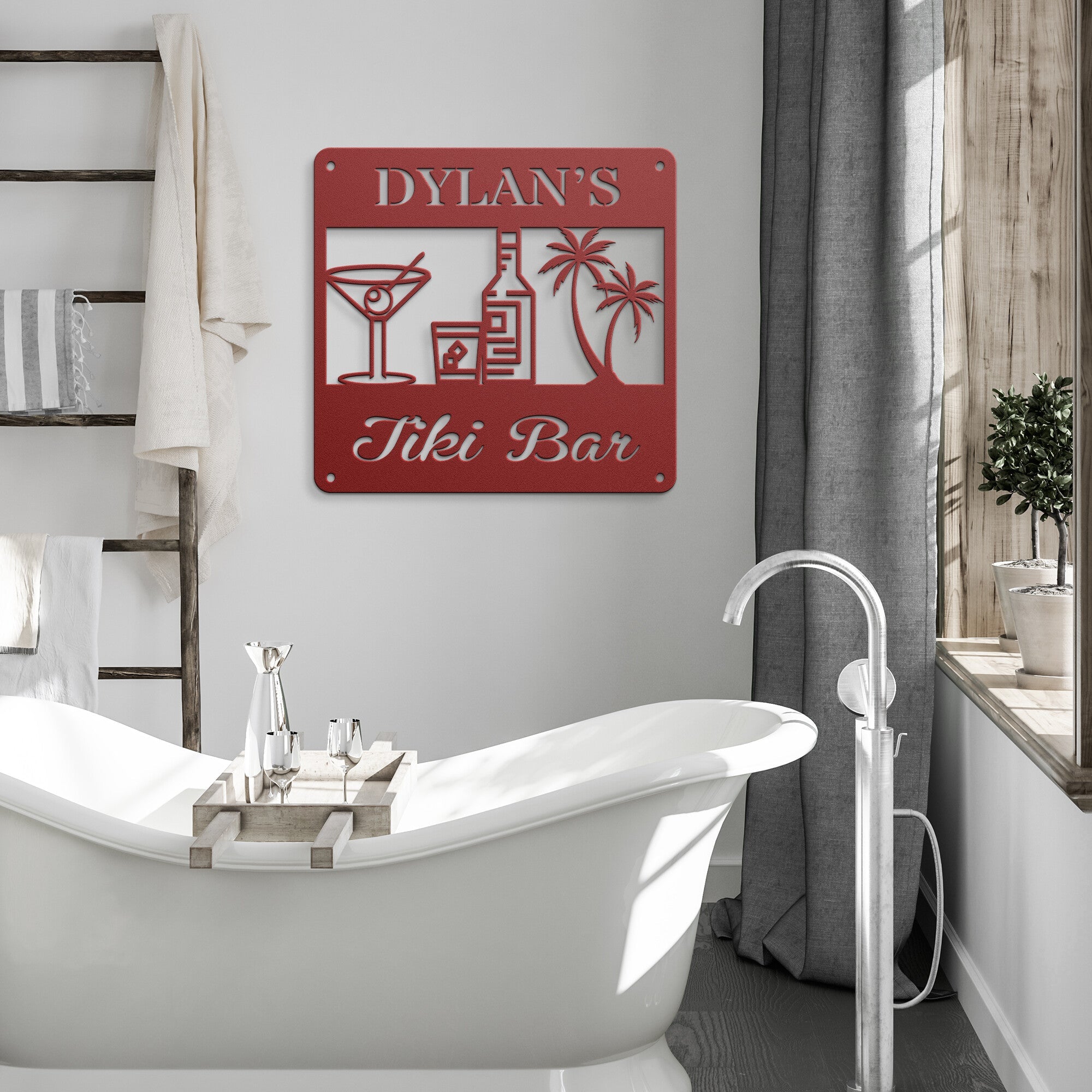 Personalized Tiki Bar Sign - Cool Metal Signs