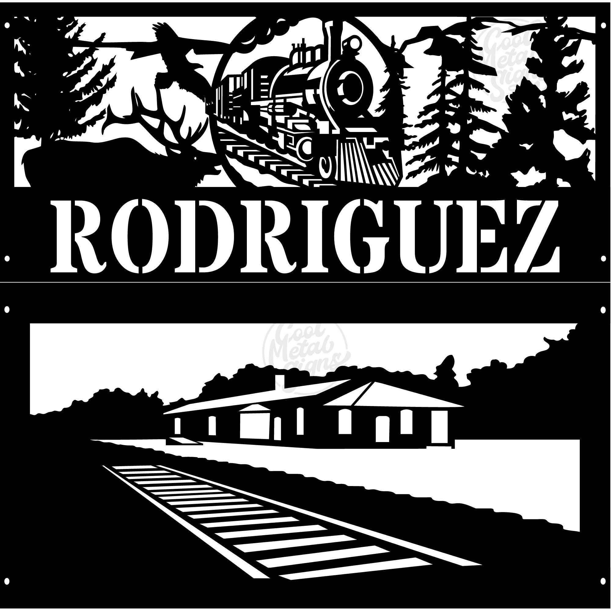 Personalized Train Scene Fire Pit Ring - Cool Metal Signs