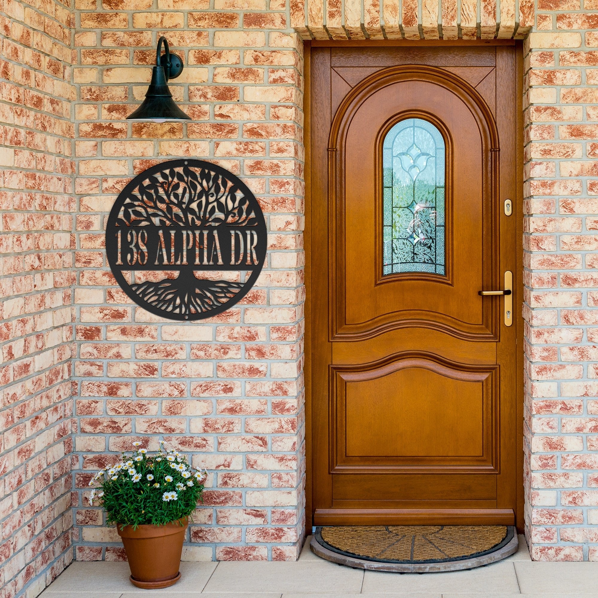 Personalized Tree of Life Address Sign - Cool Metal Signs