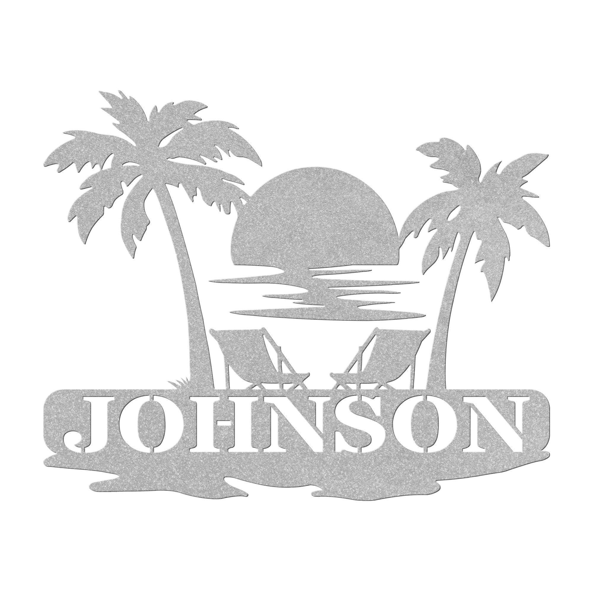 Personalized Tropical Sign - Cool Metal Signs