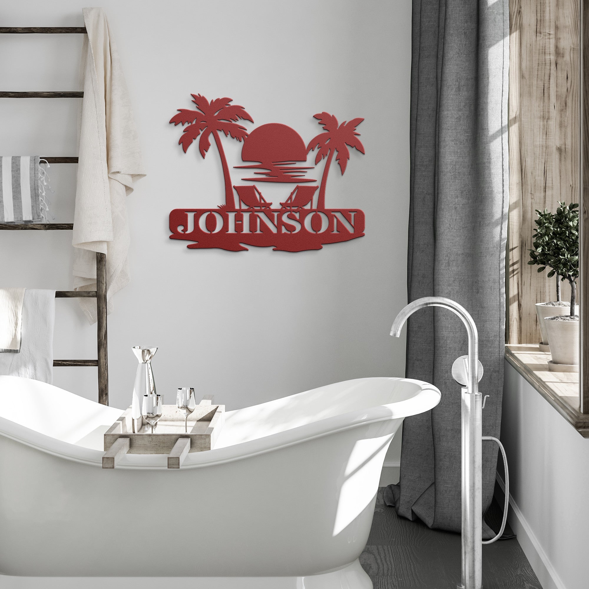 Personalized Tropical Sign - Cool Metal Signs