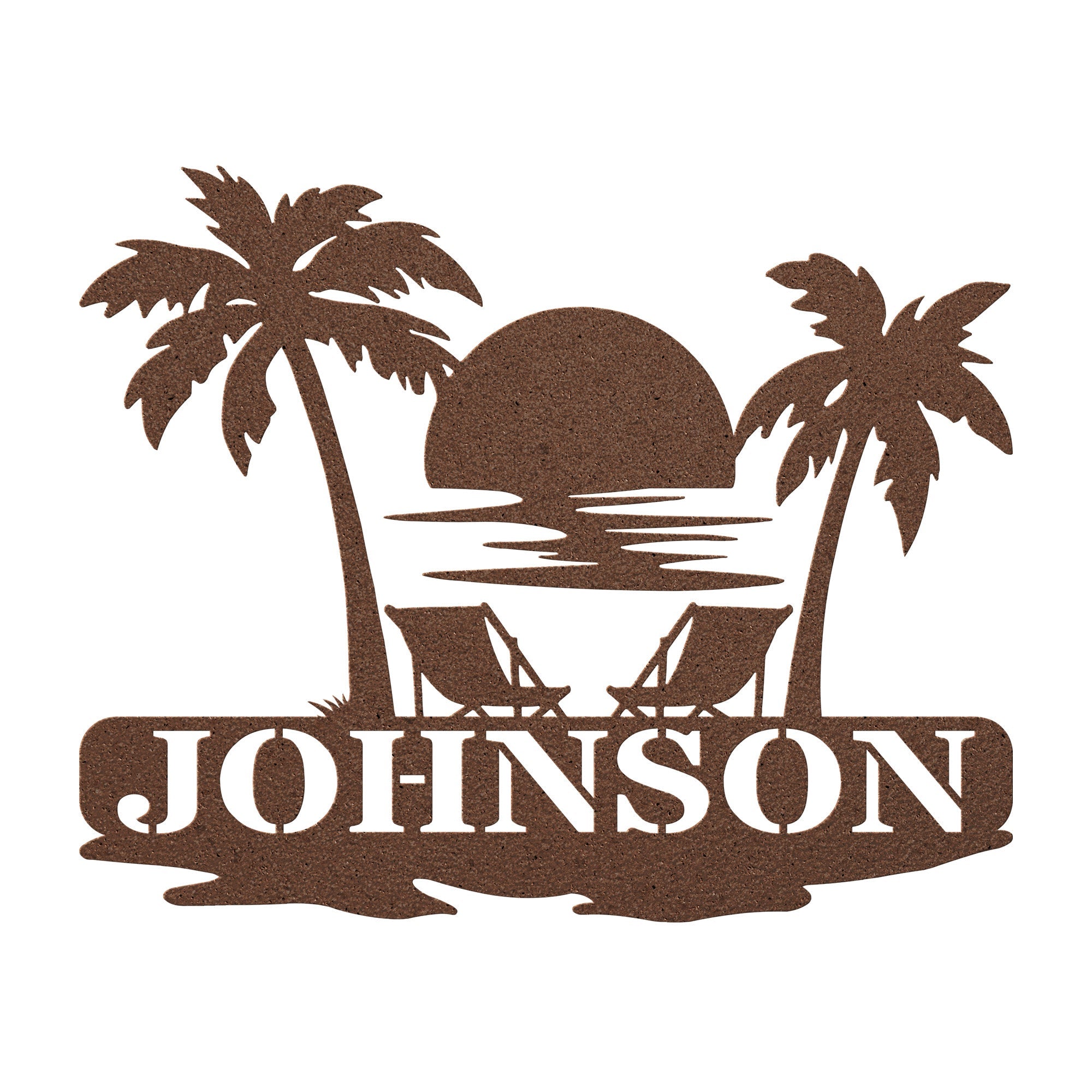 Personalized Tropical Sign - Cool Metal Signs