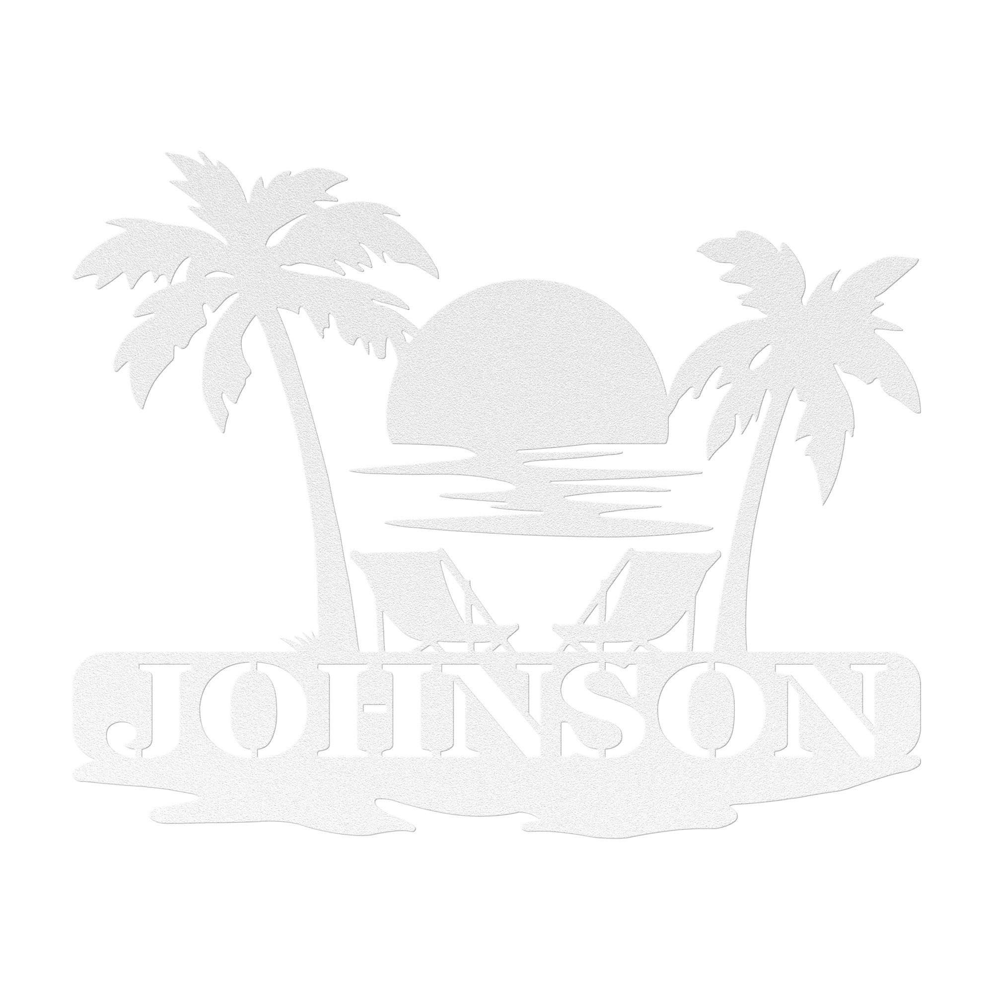 Personalized Tropical Sign - Cool Metal Signs