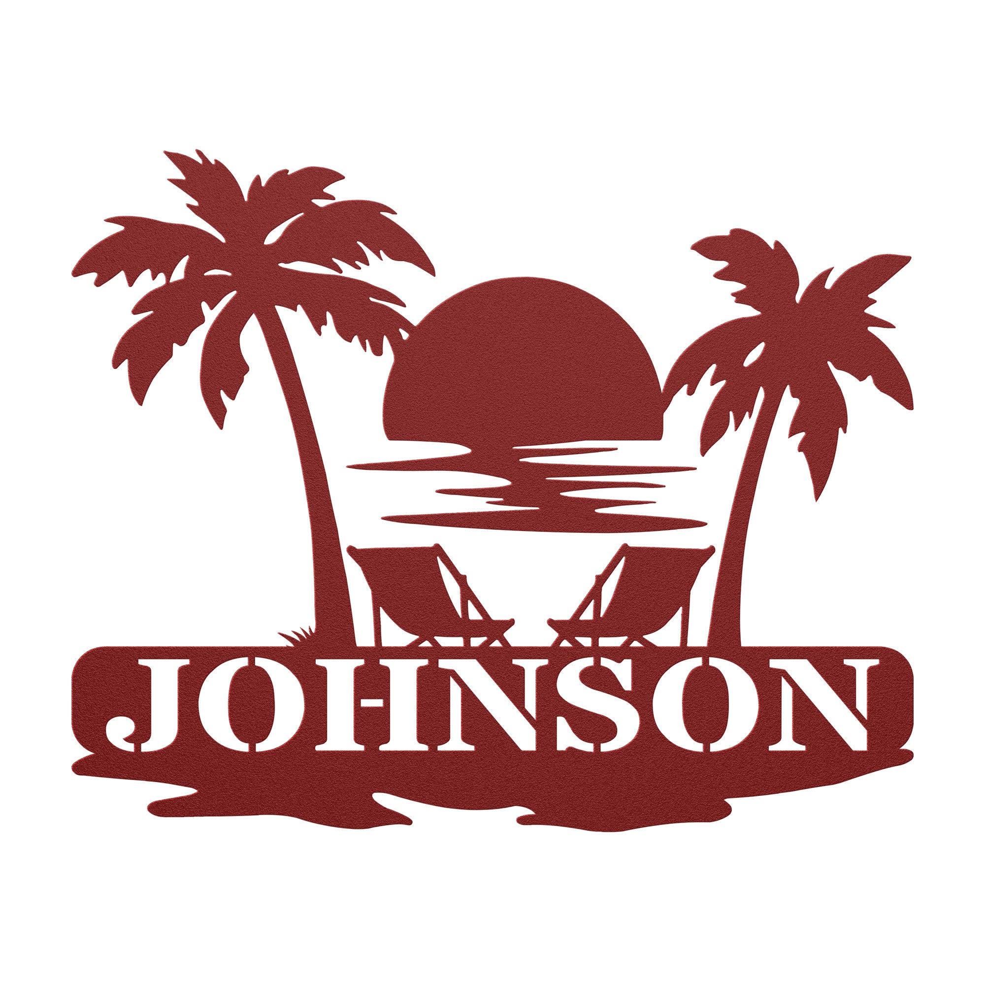 Personalized Tropical Sign - Cool Metal Signs