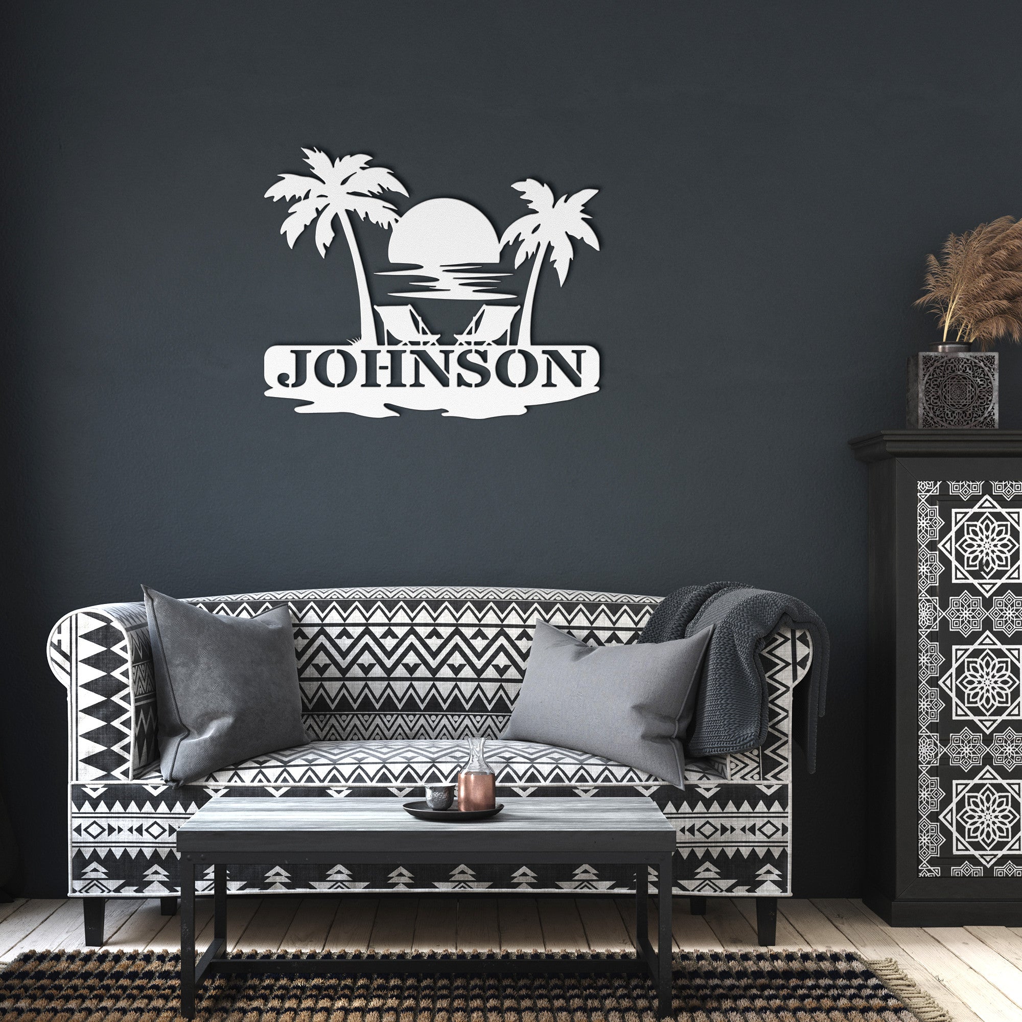 Personalized Tropical Sign - Cool Metal Signs