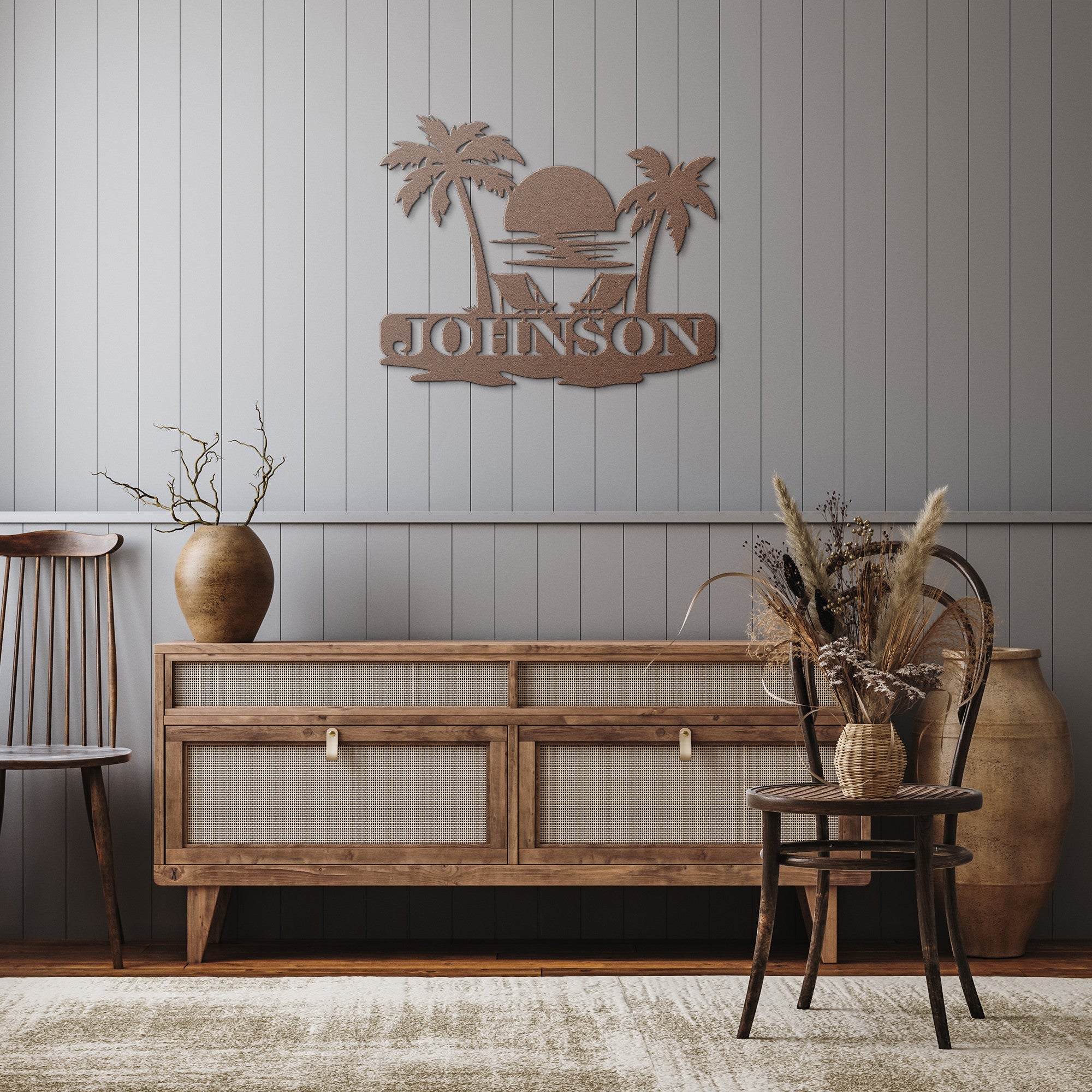 Personalized Tropical Sign - Cool Metal Signs
