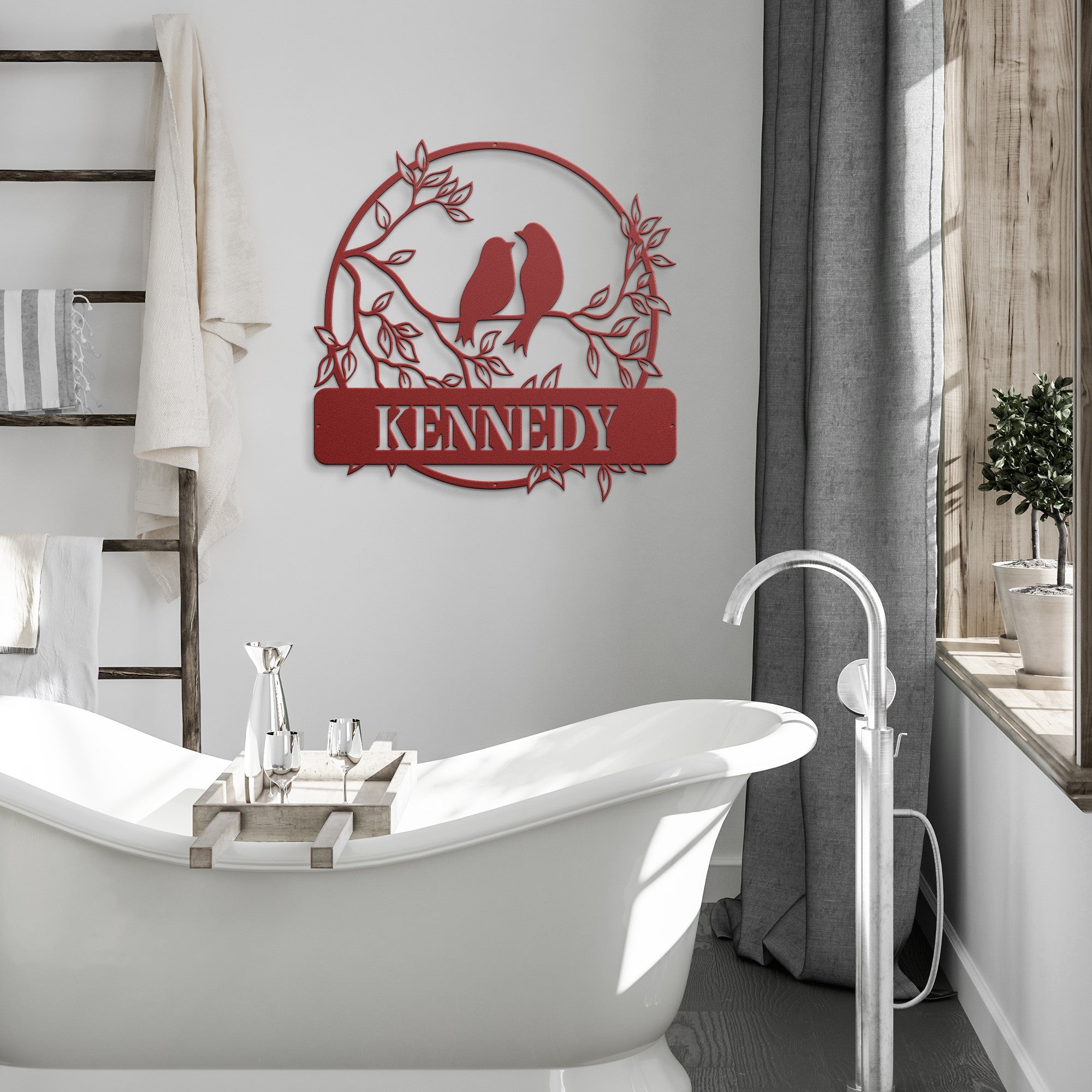 Personalized Two Bird Sign - Cool Metal Signs