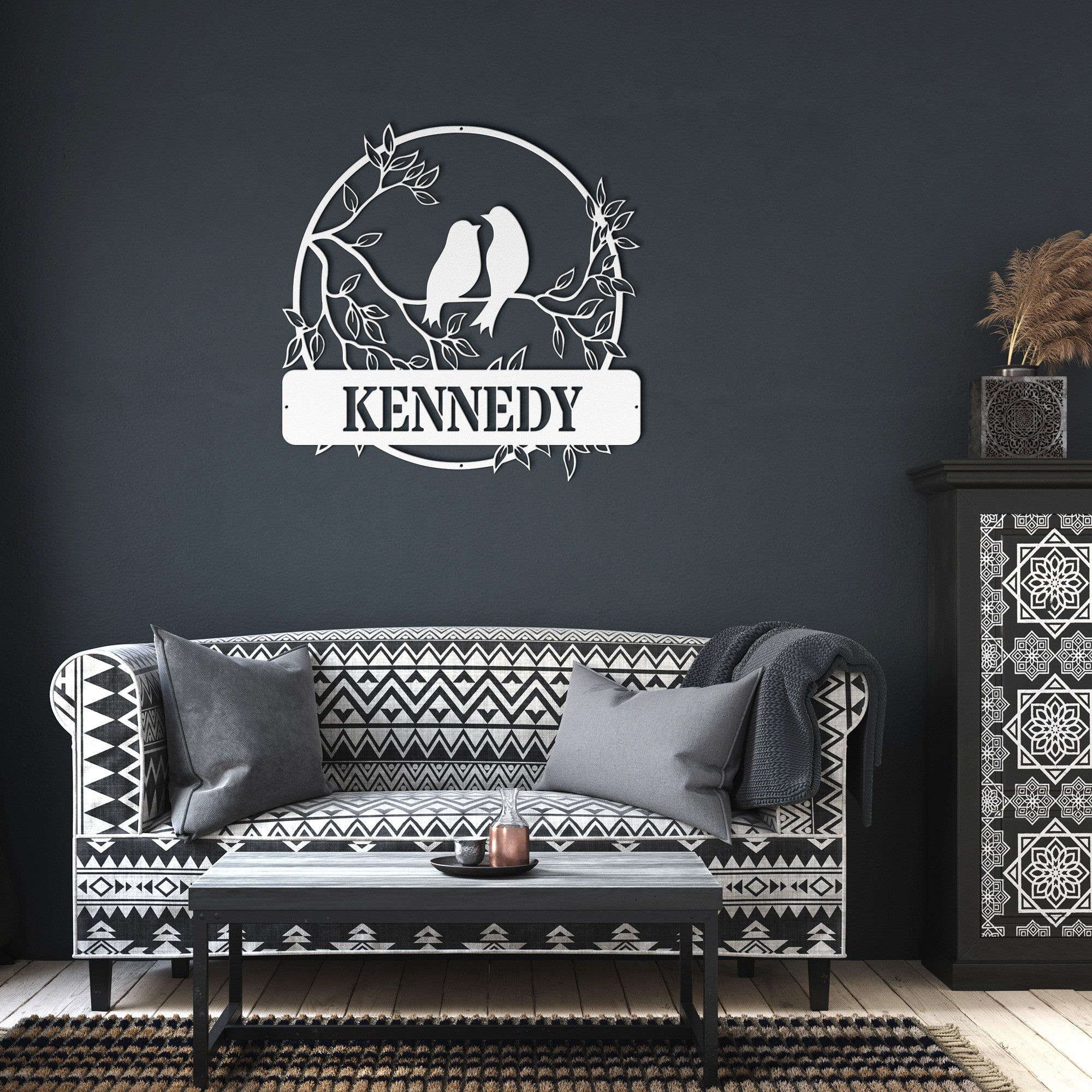 Personalized Two Bird Sign - Cool Metal Signs