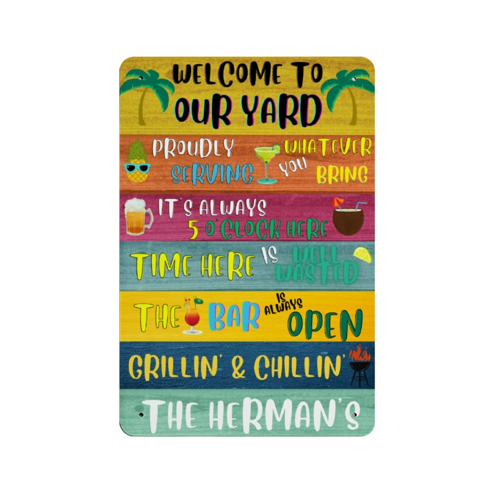 Personalized Yard Metal Sign - Cool Metal Signs