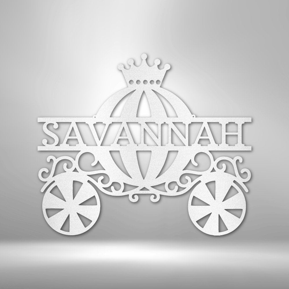 Princess Carriage Monogram - Steel Sign - Cool Metal Signs