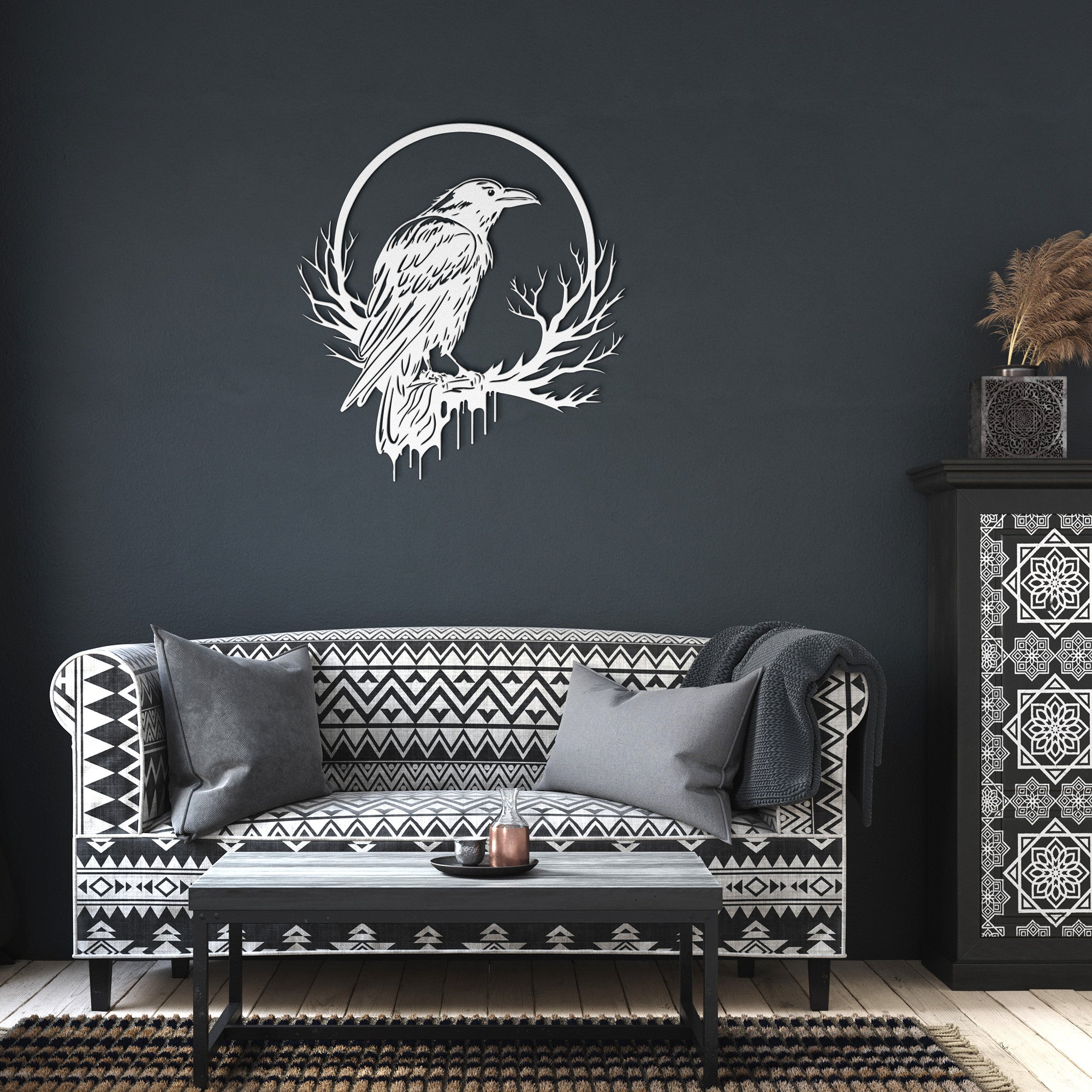 Raven Moon Sign - Cool Metal Signs