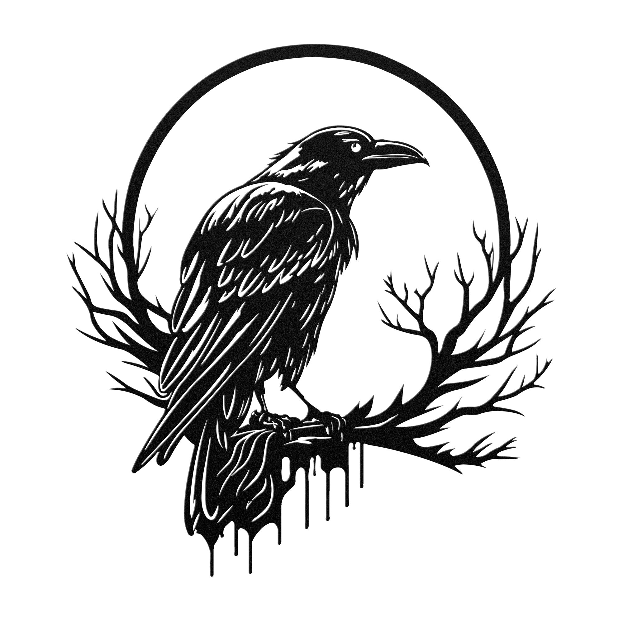 Raven Moon Sign - Cool Metal Signs