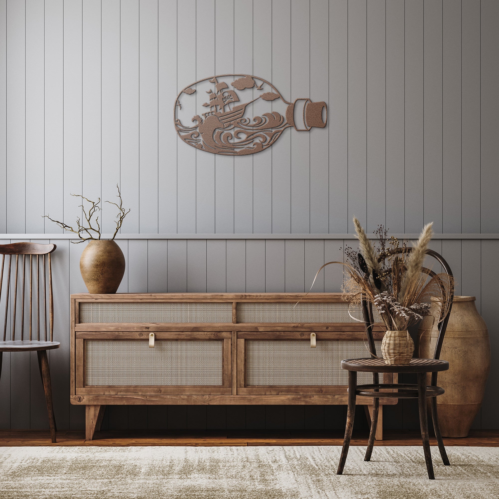 Ship in a Bottle Sign - Cool Metal Signs