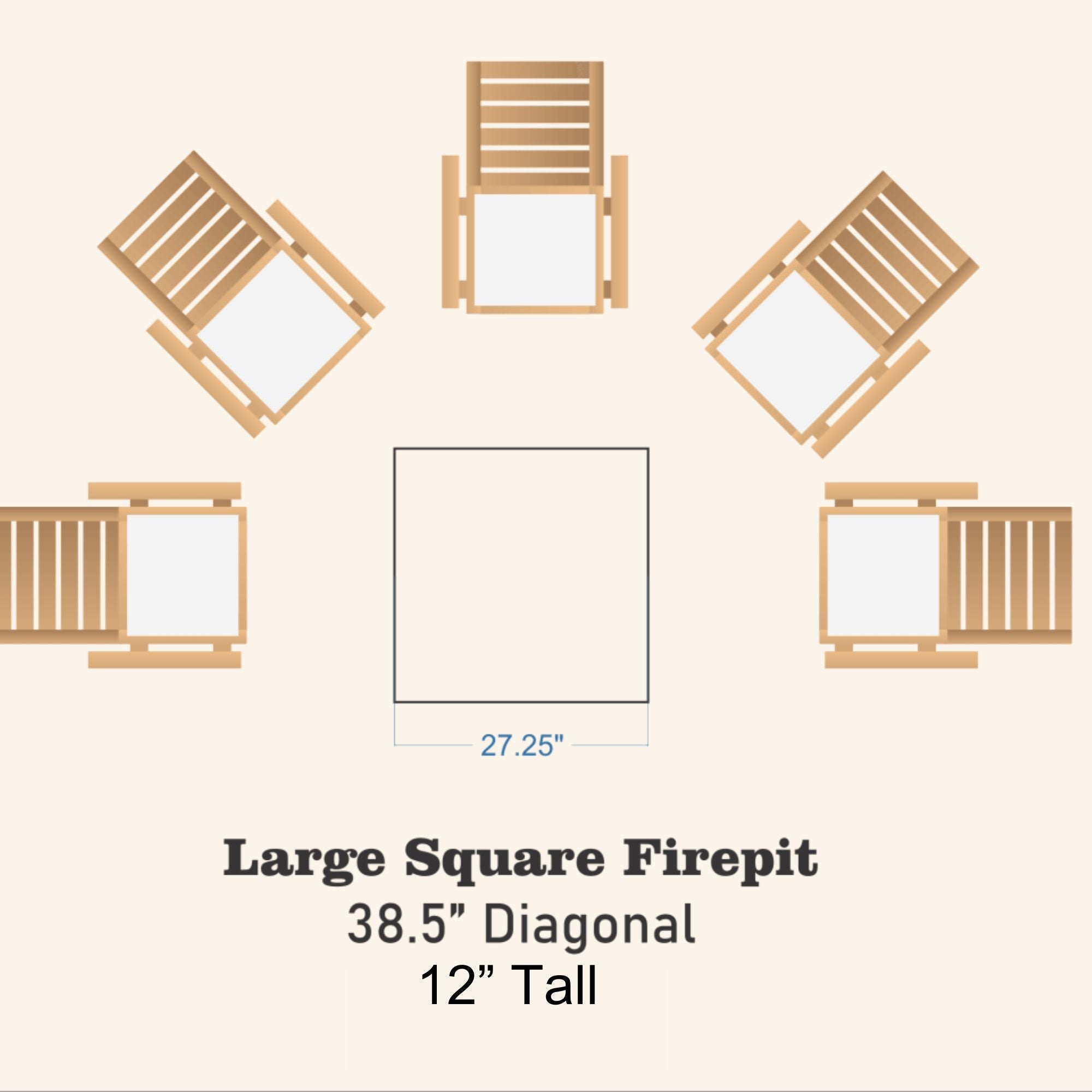 Square Personalized Deer Scene Fire Pit Ring - Cool Metal Signs