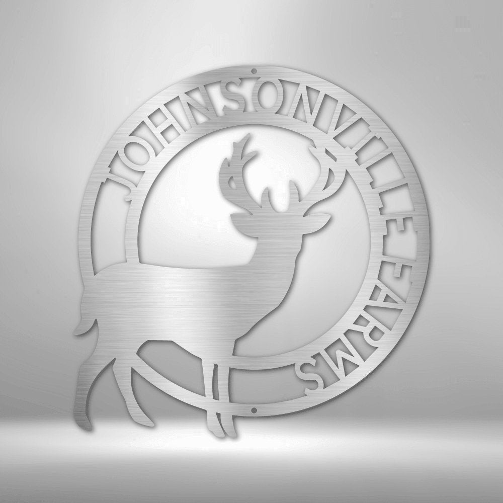 Stag Monogram - Made in the USA - Cool Metal Signs