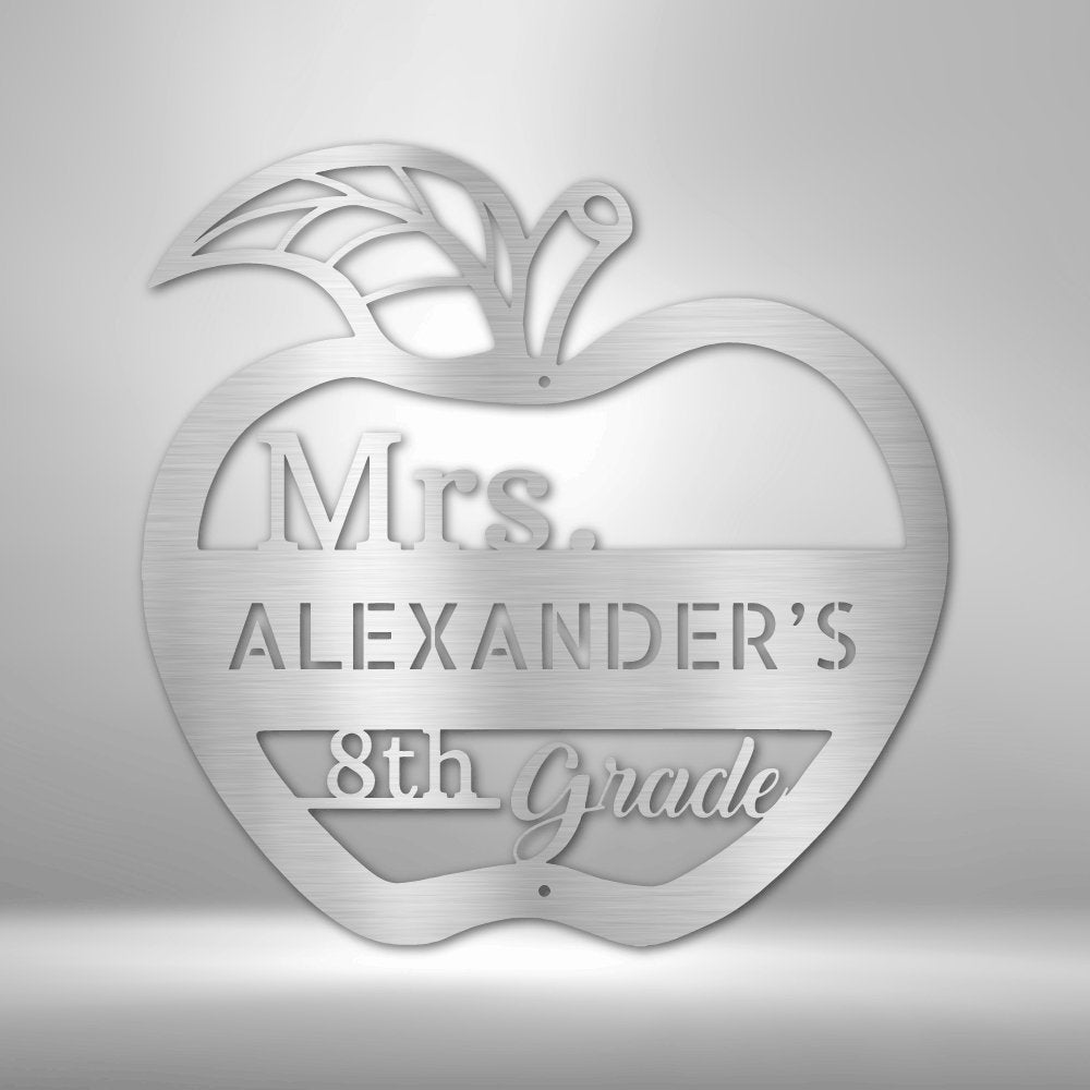 Teacher Appreciation Monogram - Steel Sign - Cool Metal Signs