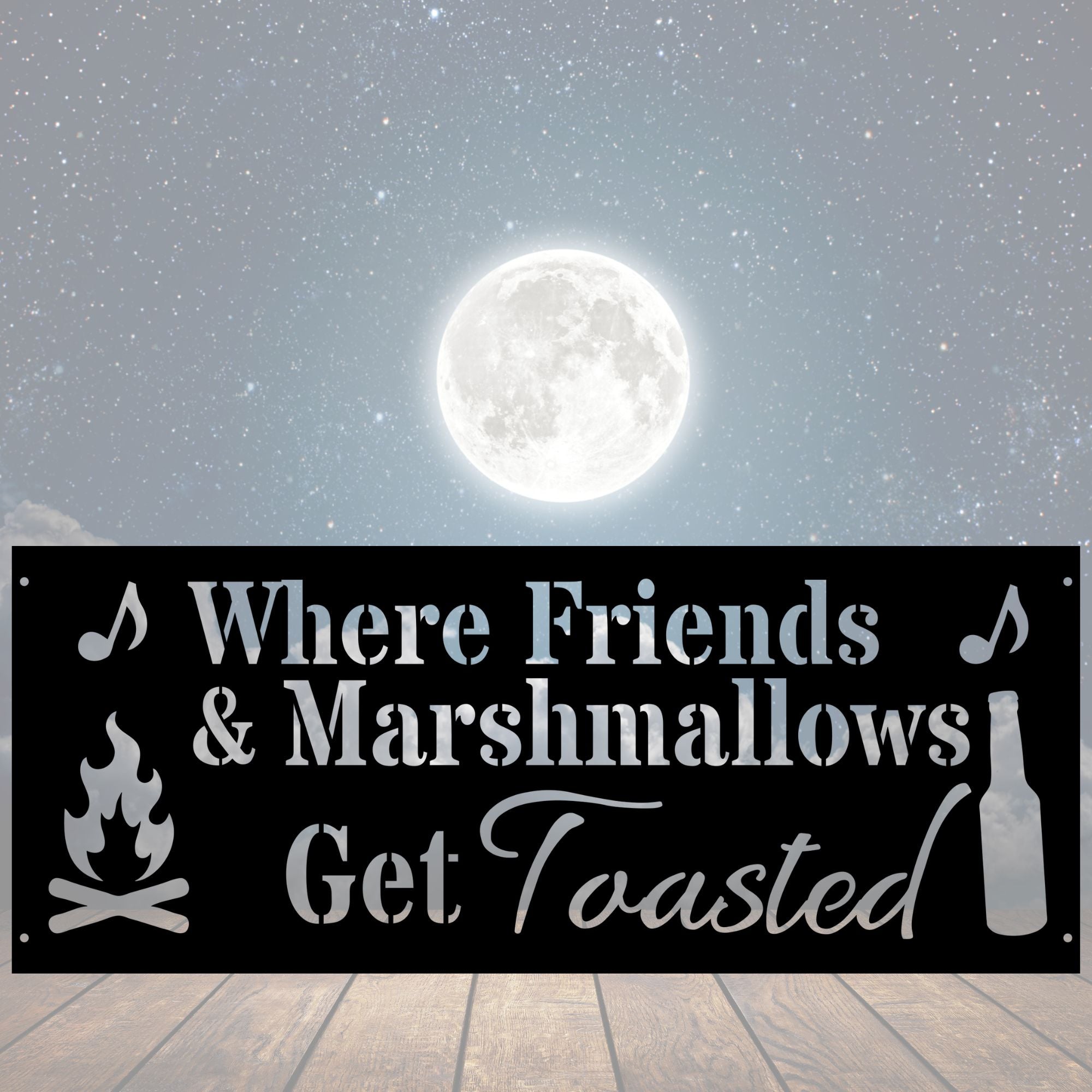 The Toasted Fire Pit Ring - Cool Metal Signs