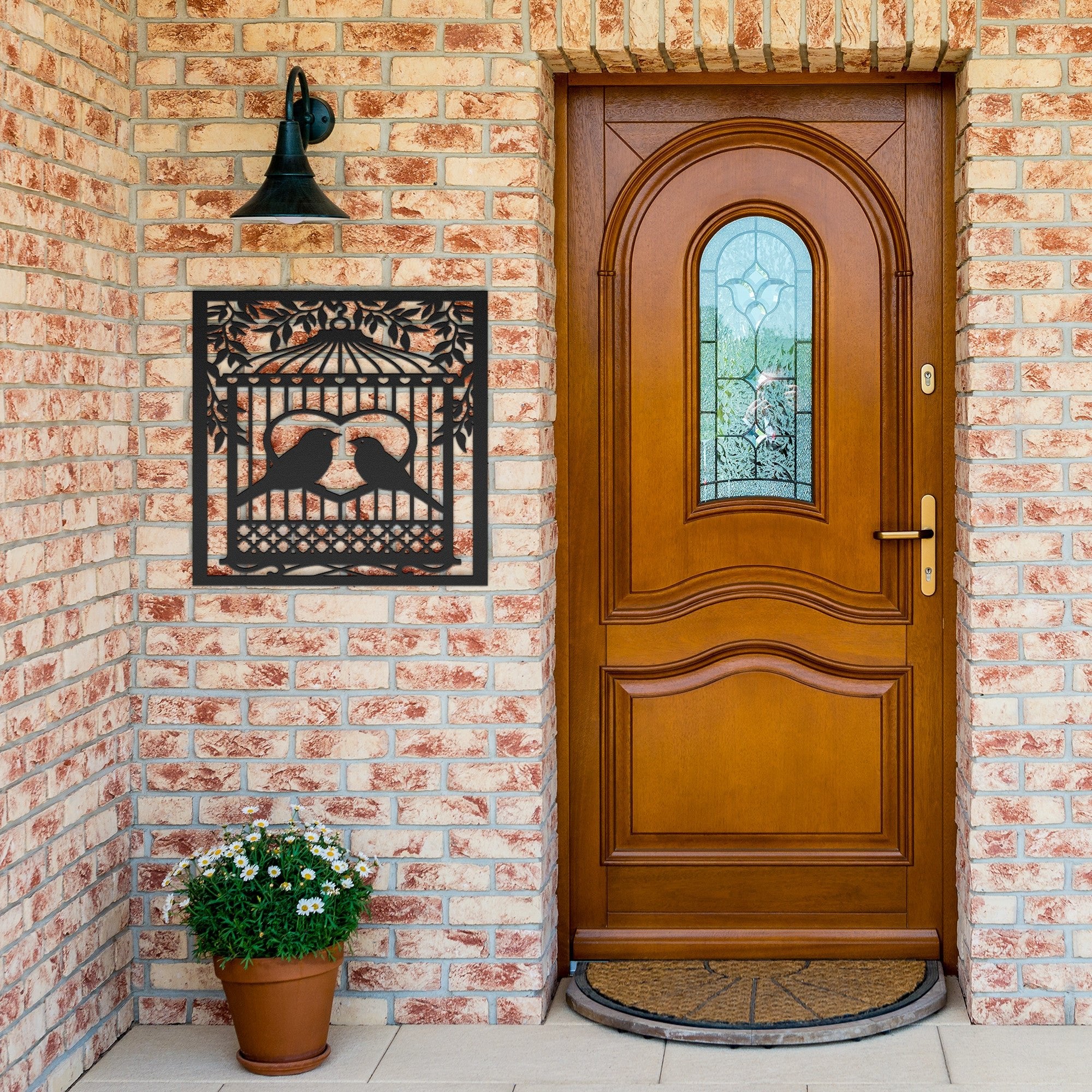 Two Birds in a Cage Sign - Cool Metal Signs