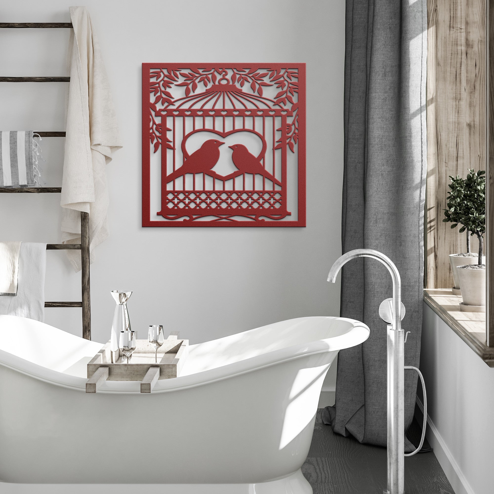 Two Birds in a Cage Sign - Cool Metal Signs