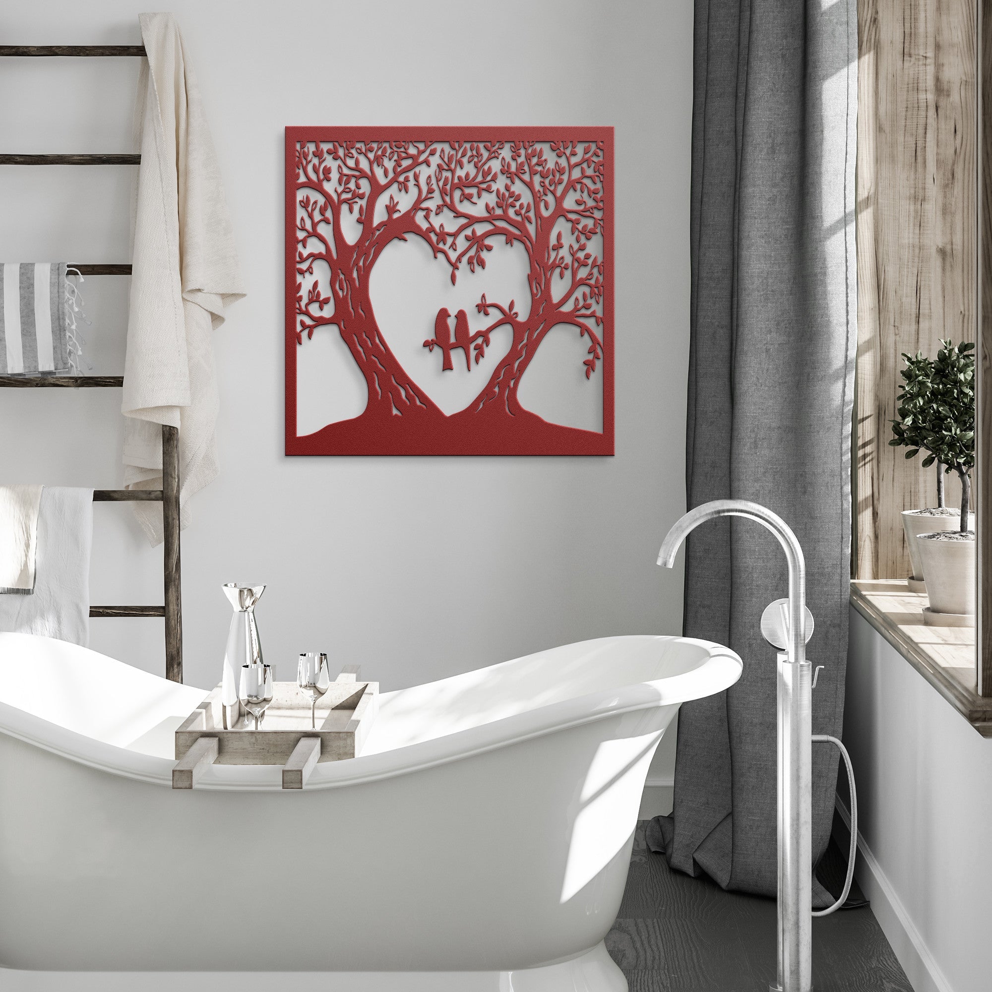 Two Birds in a Tree Metal Sign - Cool Metal Signs