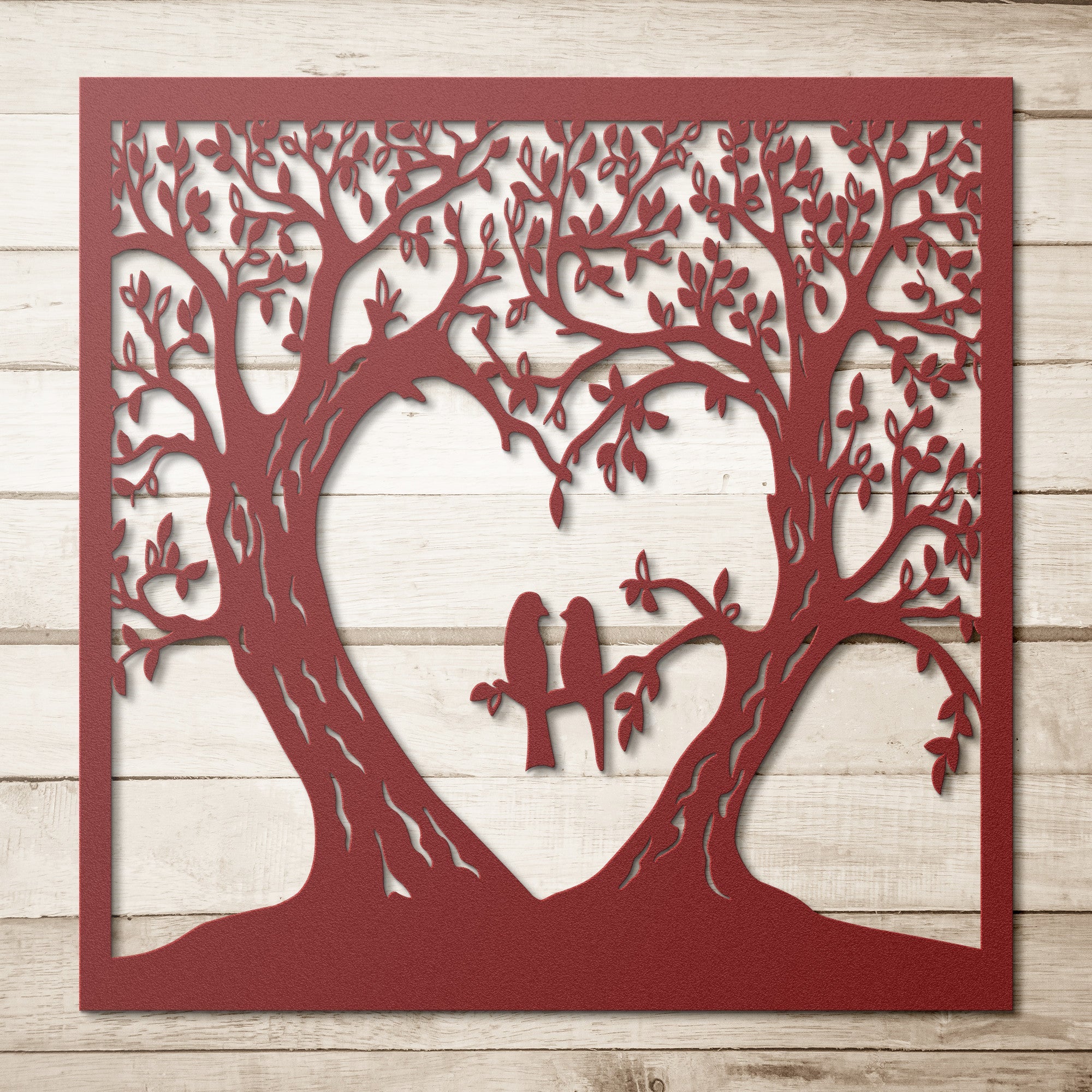 Two Birds in a Tree Metal Sign - Cool Metal Signs