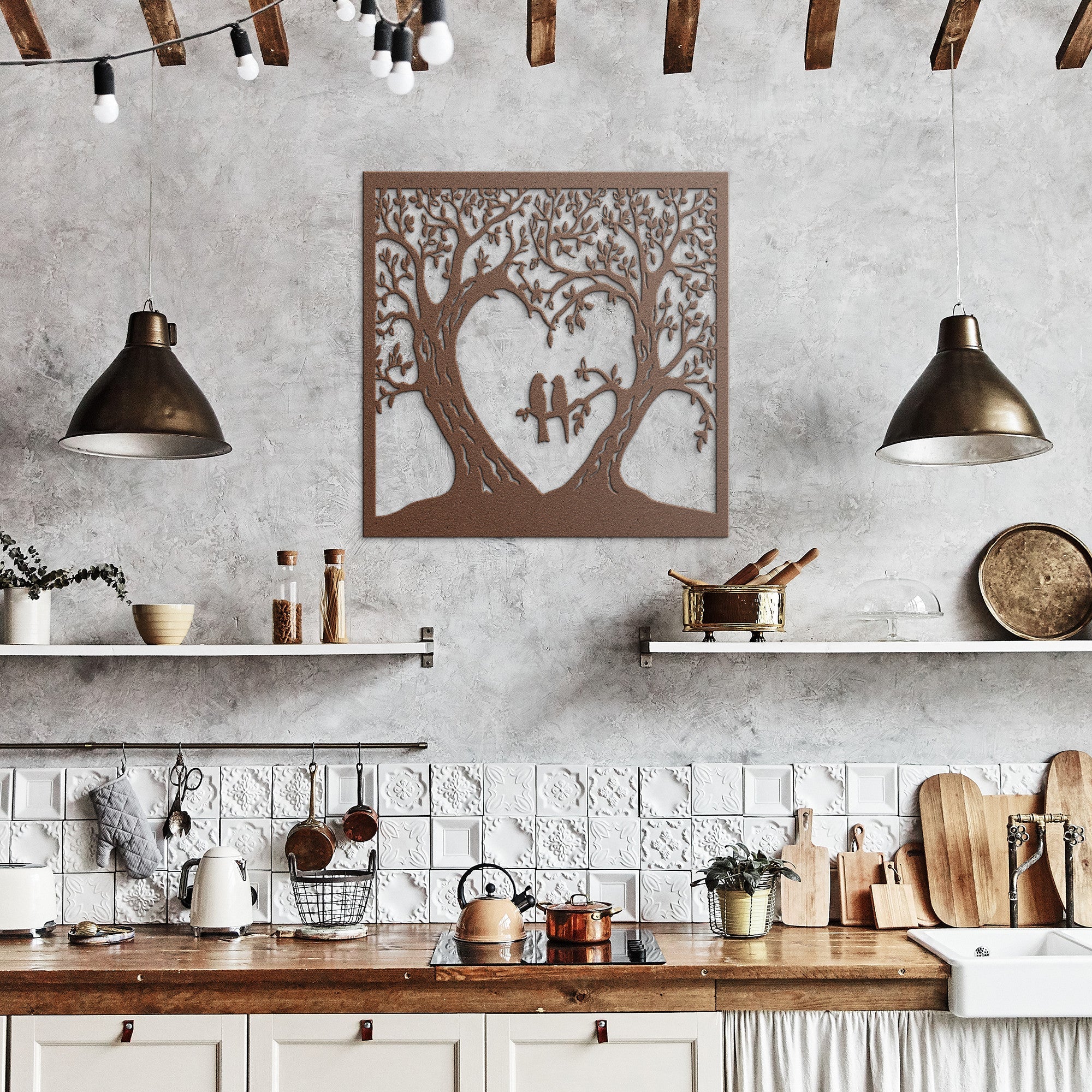 Two Birds in a Tree Metal Sign - Cool Metal Signs