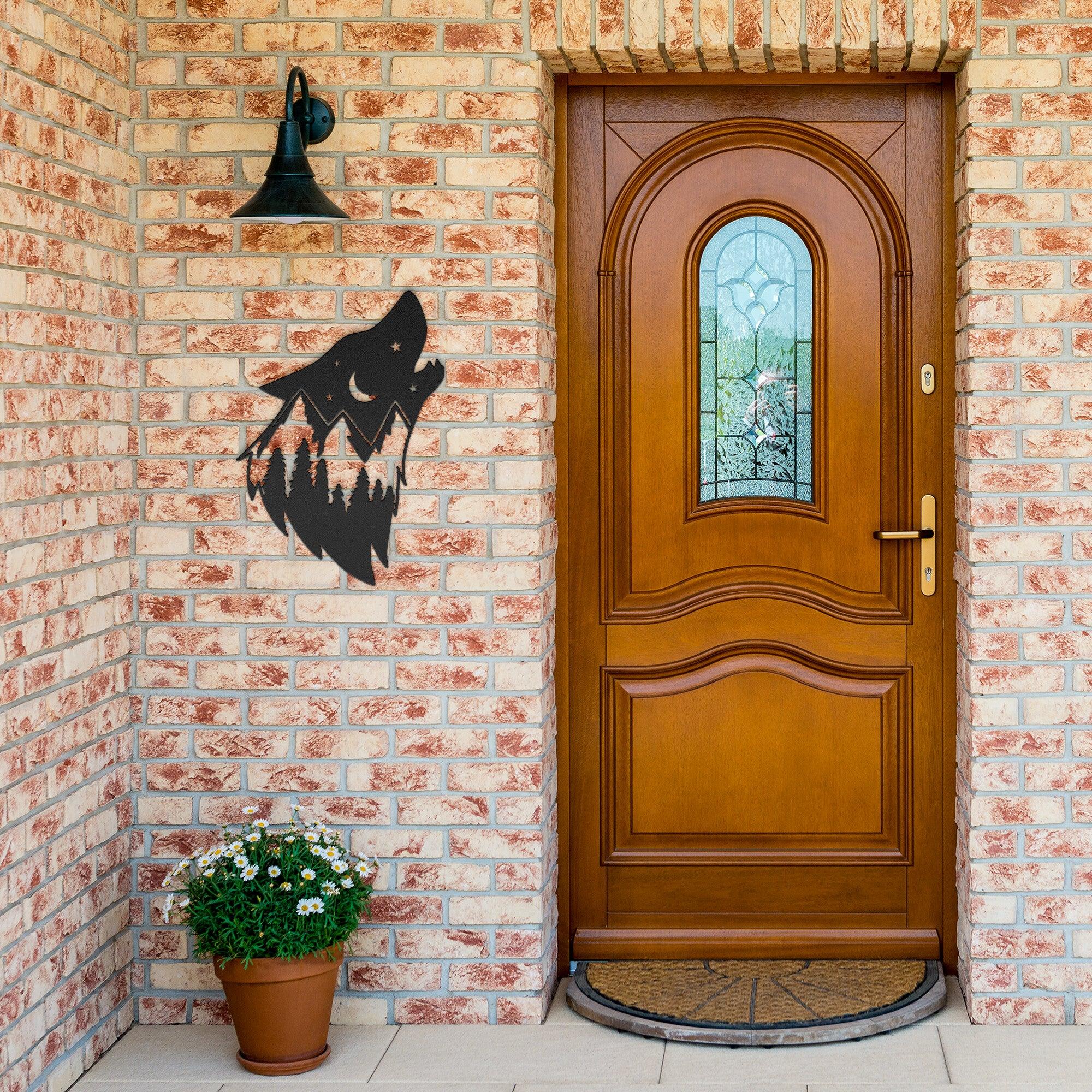 Wolf in Sky Monogram - Made in the USA - Cool Metal Signs