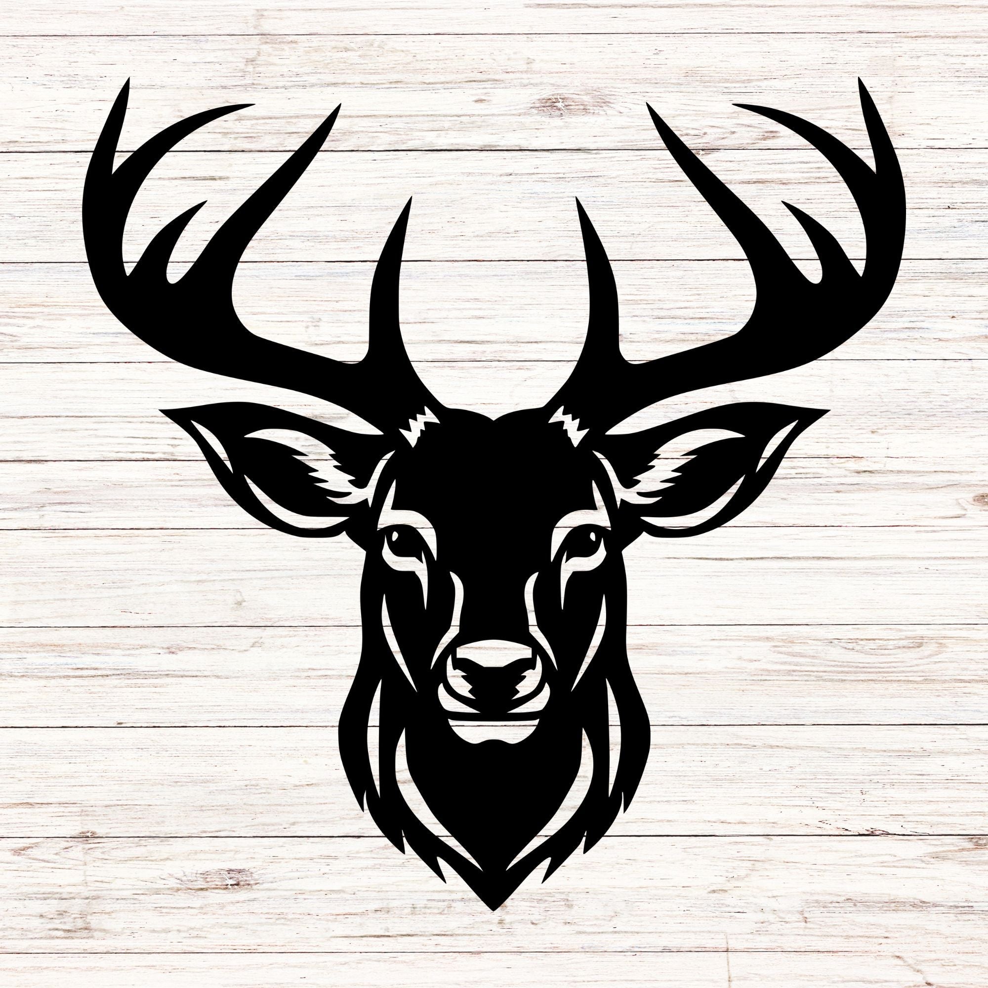 Antlered Deer Portrait Sign - Cool Metal Signs