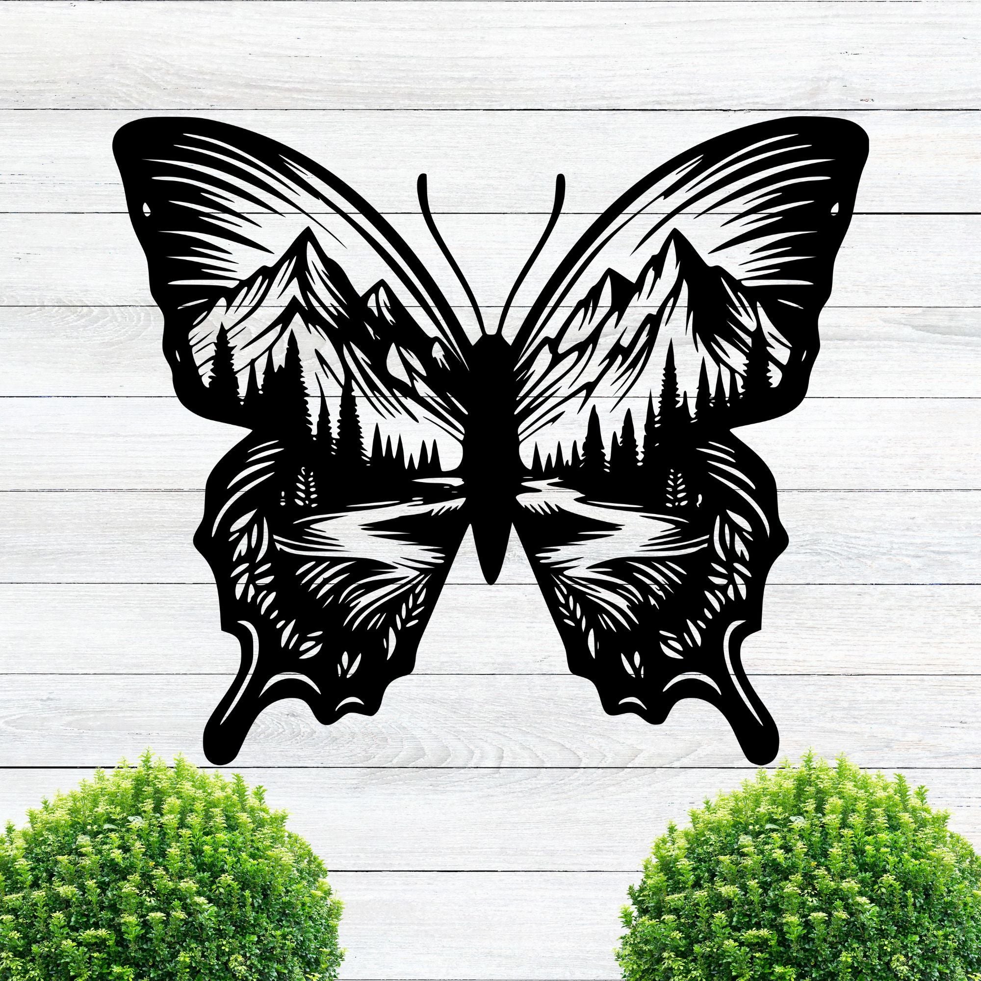 Butterfly Mountains Sign - Cool Metal Signs