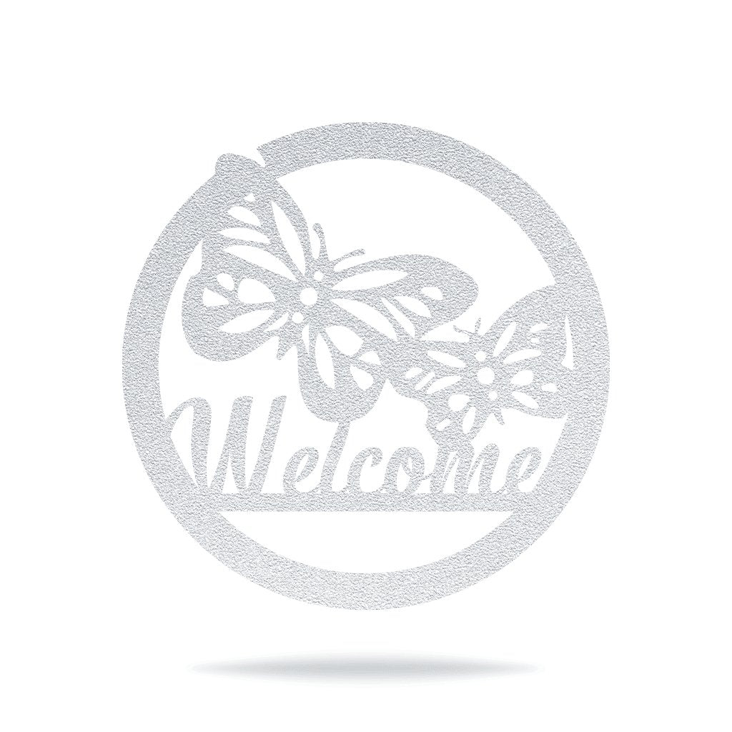 Butterfly Welcome - Cool Metal Signs