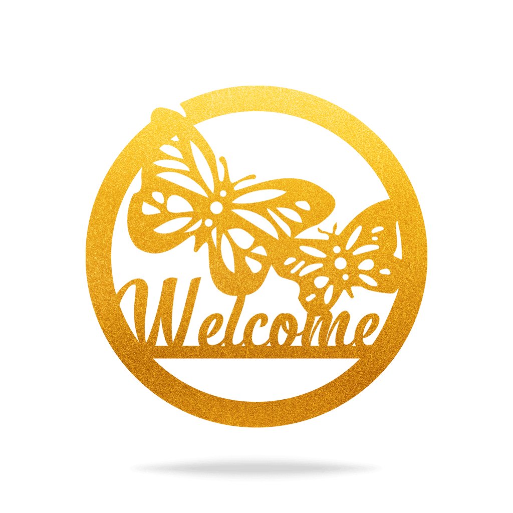 Butterfly Welcome - Cool Metal Signs