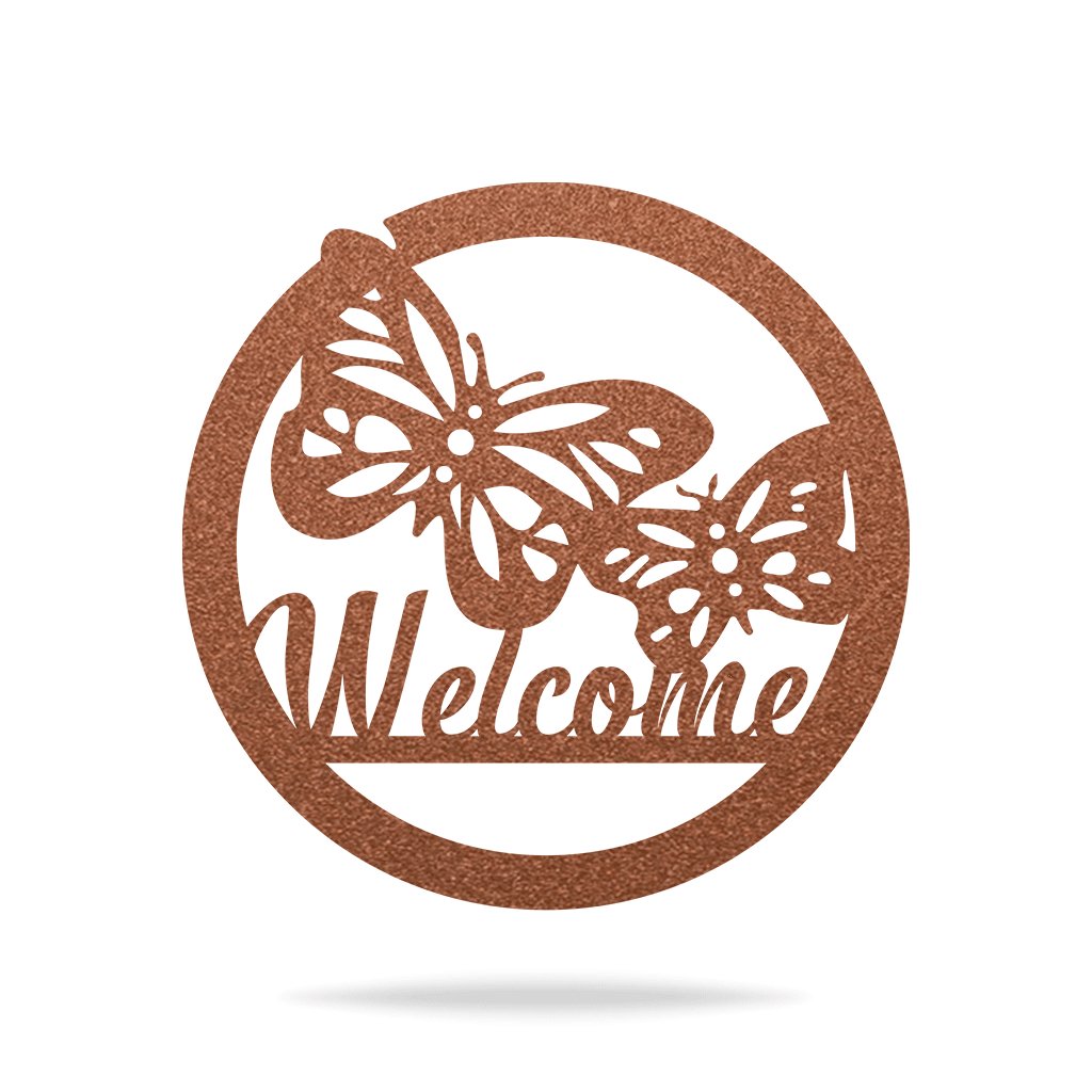 Butterfly Welcome - Cool Metal Signs