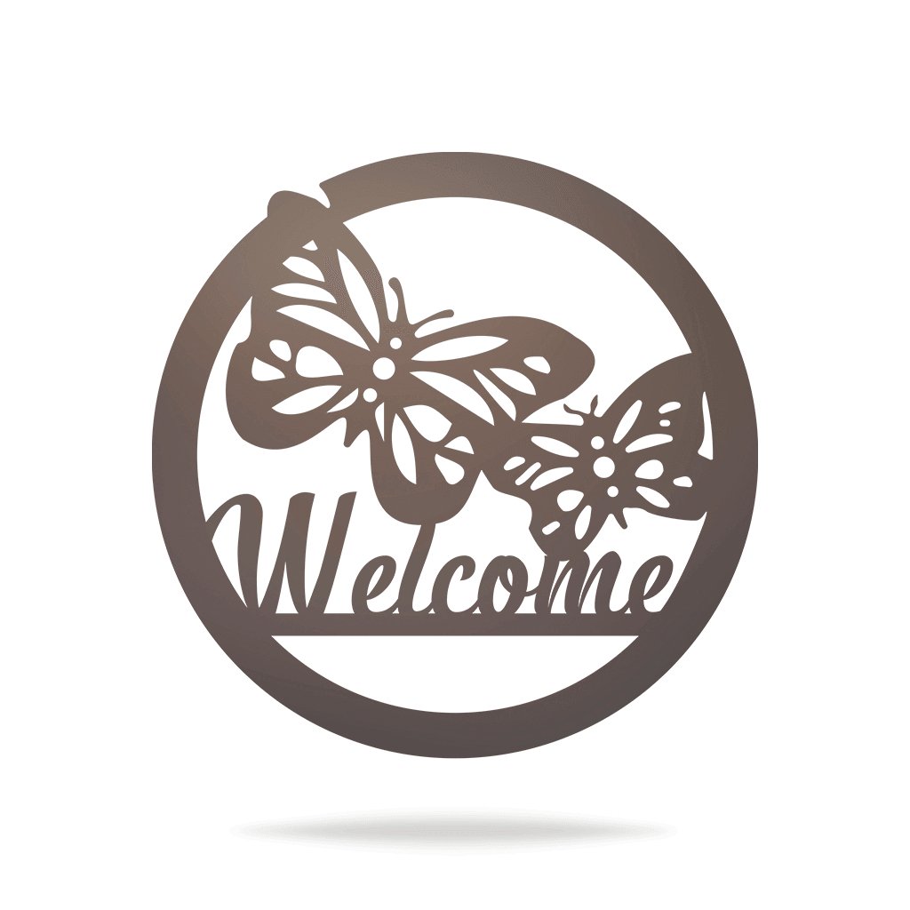 Butterfly Welcome - Cool Metal Signs