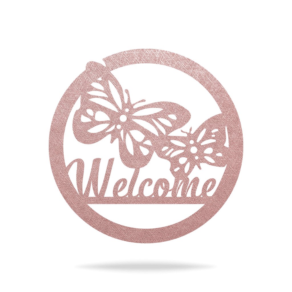 Butterfly Welcome - Cool Metal Signs