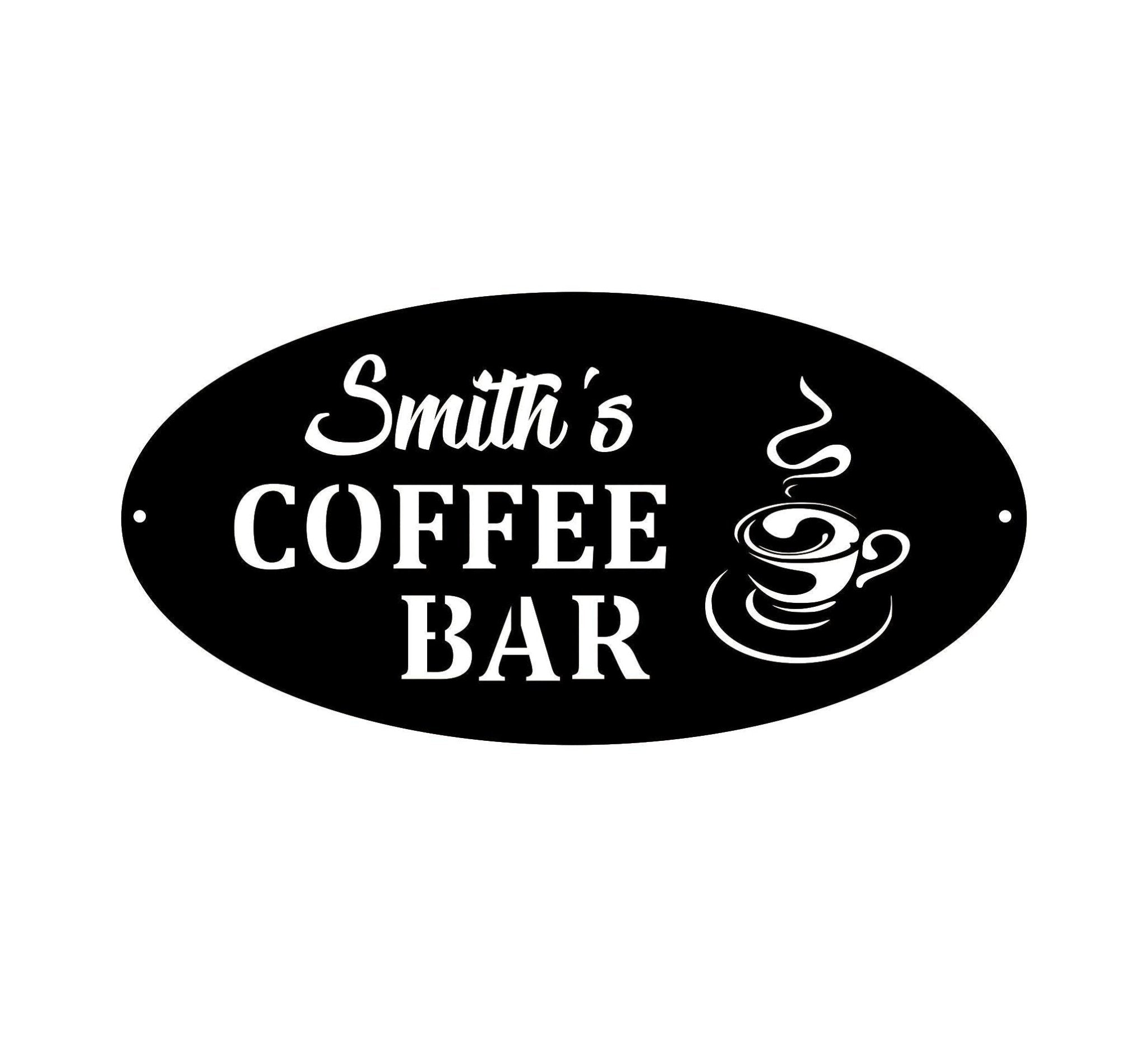 Custom Coffee Bar Sign - Cool Metal Signs