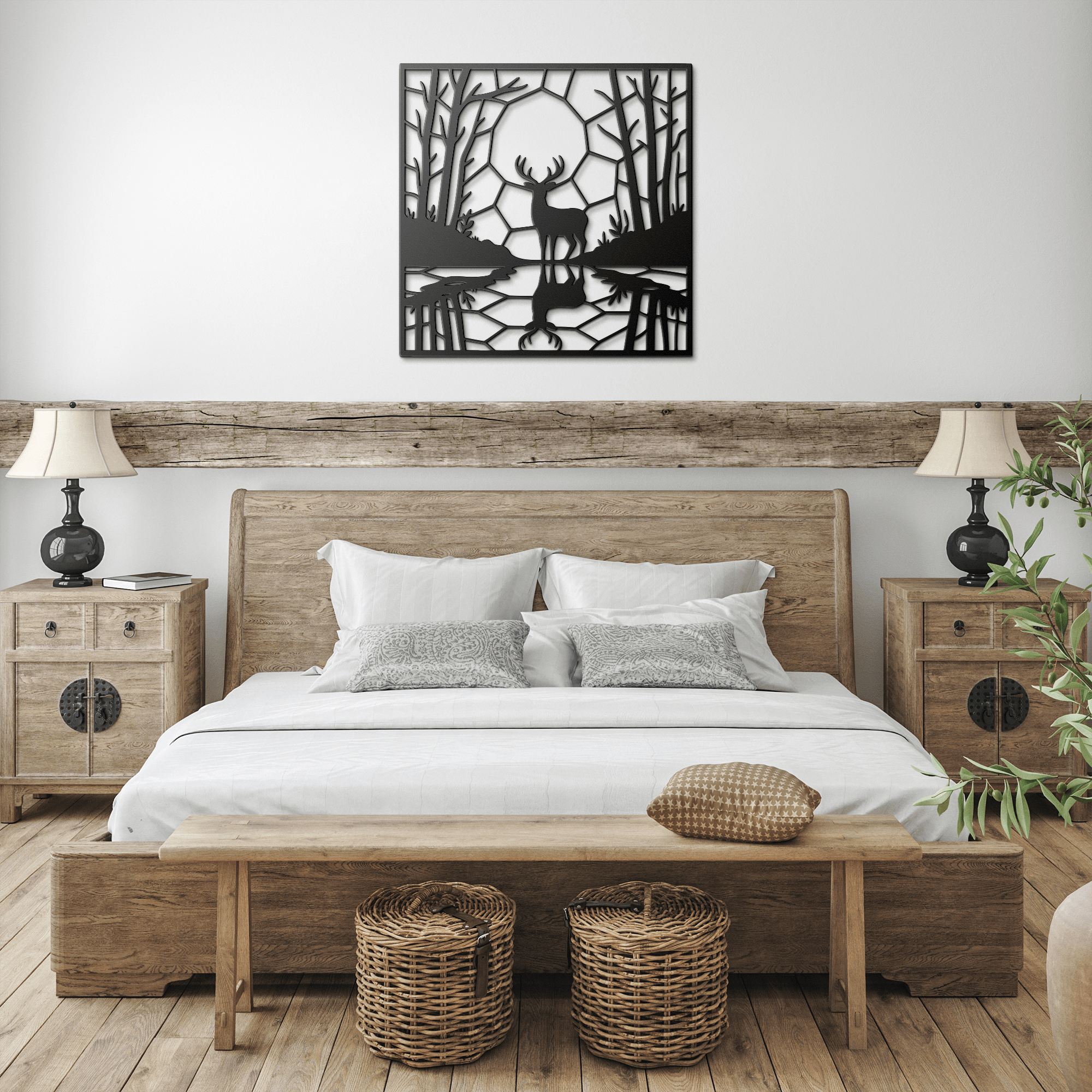 Deer Mosaic Metal Sign - Cool Metal Signs