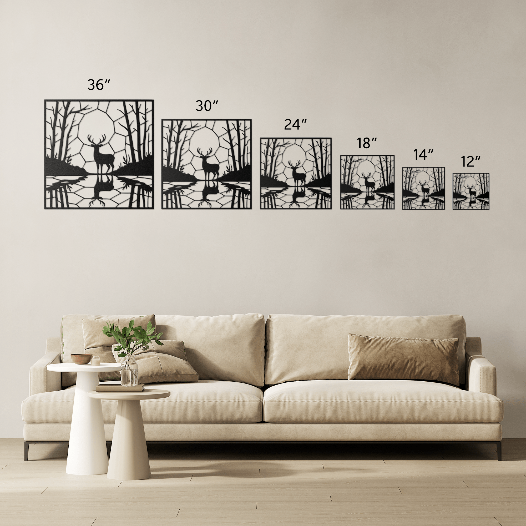 Deer Mosaic Metal Sign - Cool Metal Signs