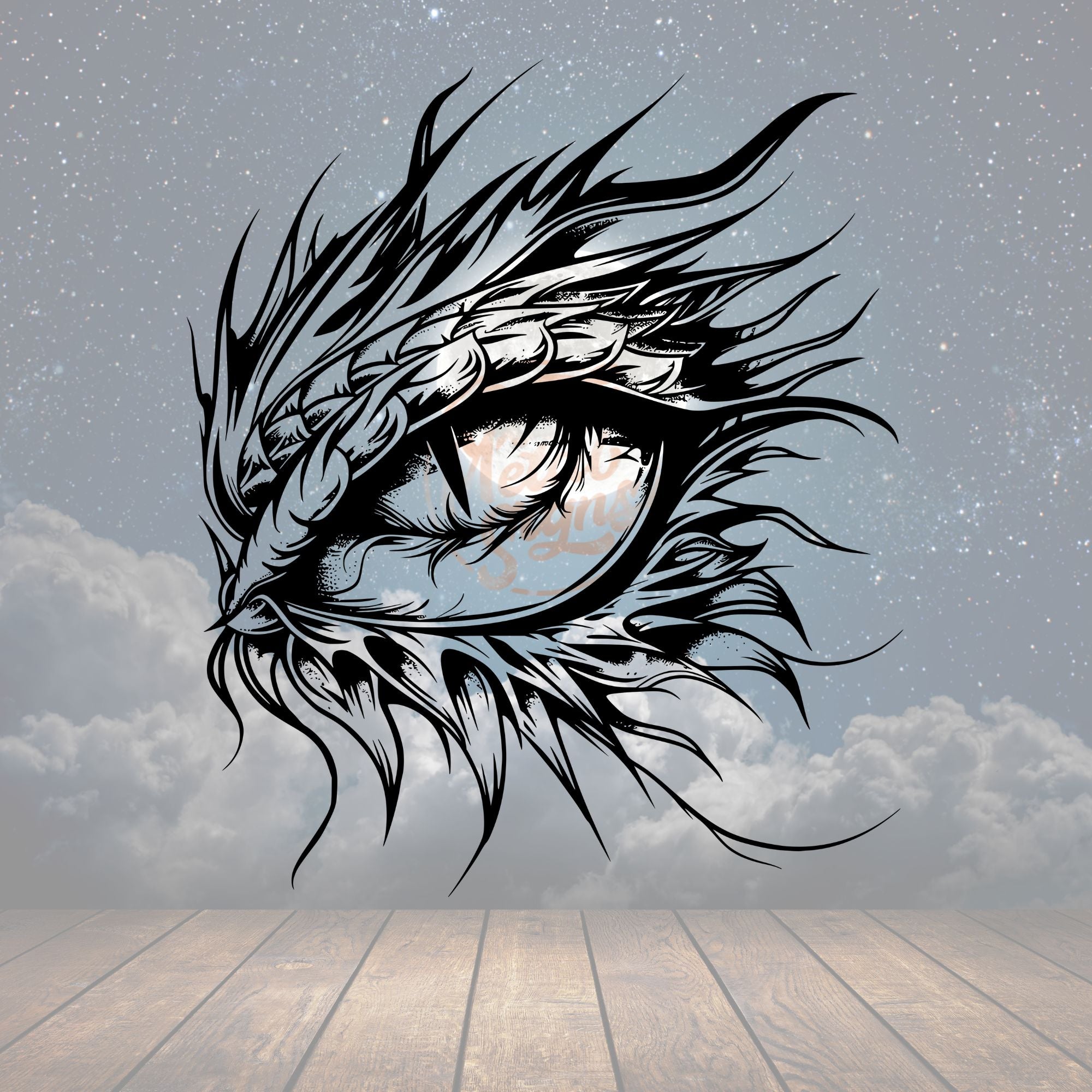 Dragon Eye Metal Sign - Cool Metal Signs