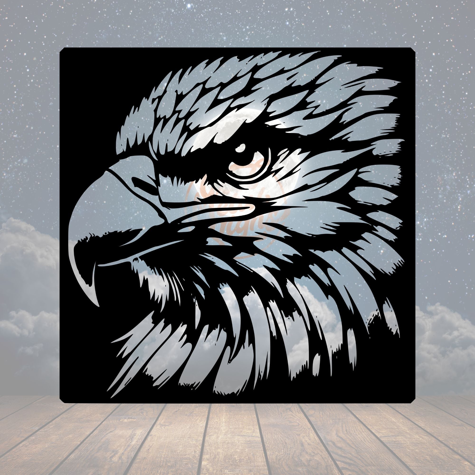 Eagle Portrait Metal Sign - Cool Metal Signs