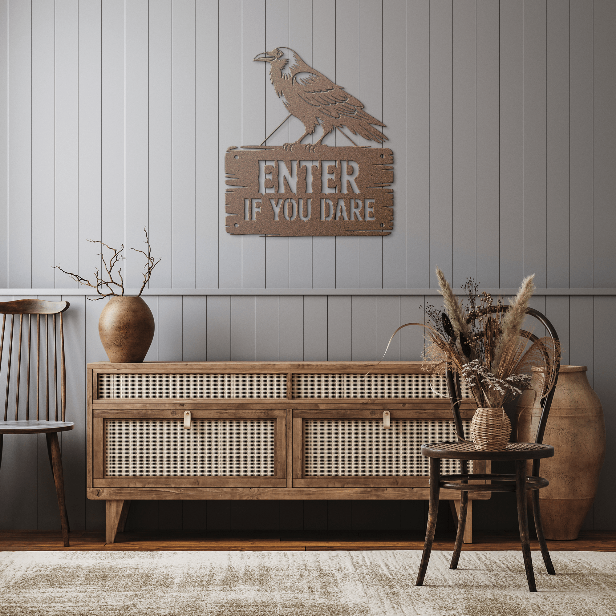Enter If You Dare Metal Sign - Cool Metal Signs